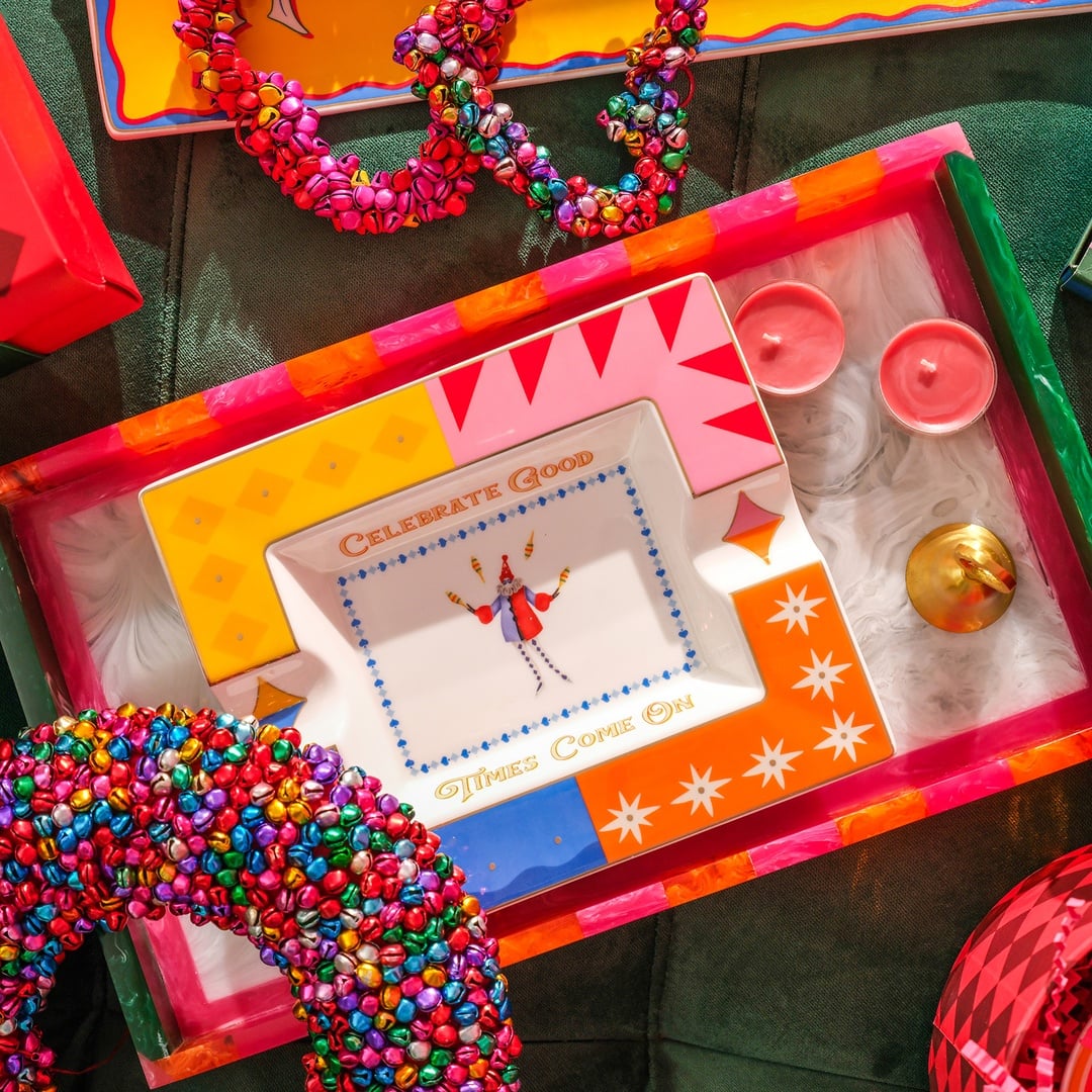 Luohu Porselen Kül Tablası 19x16x3 Cm Renkli