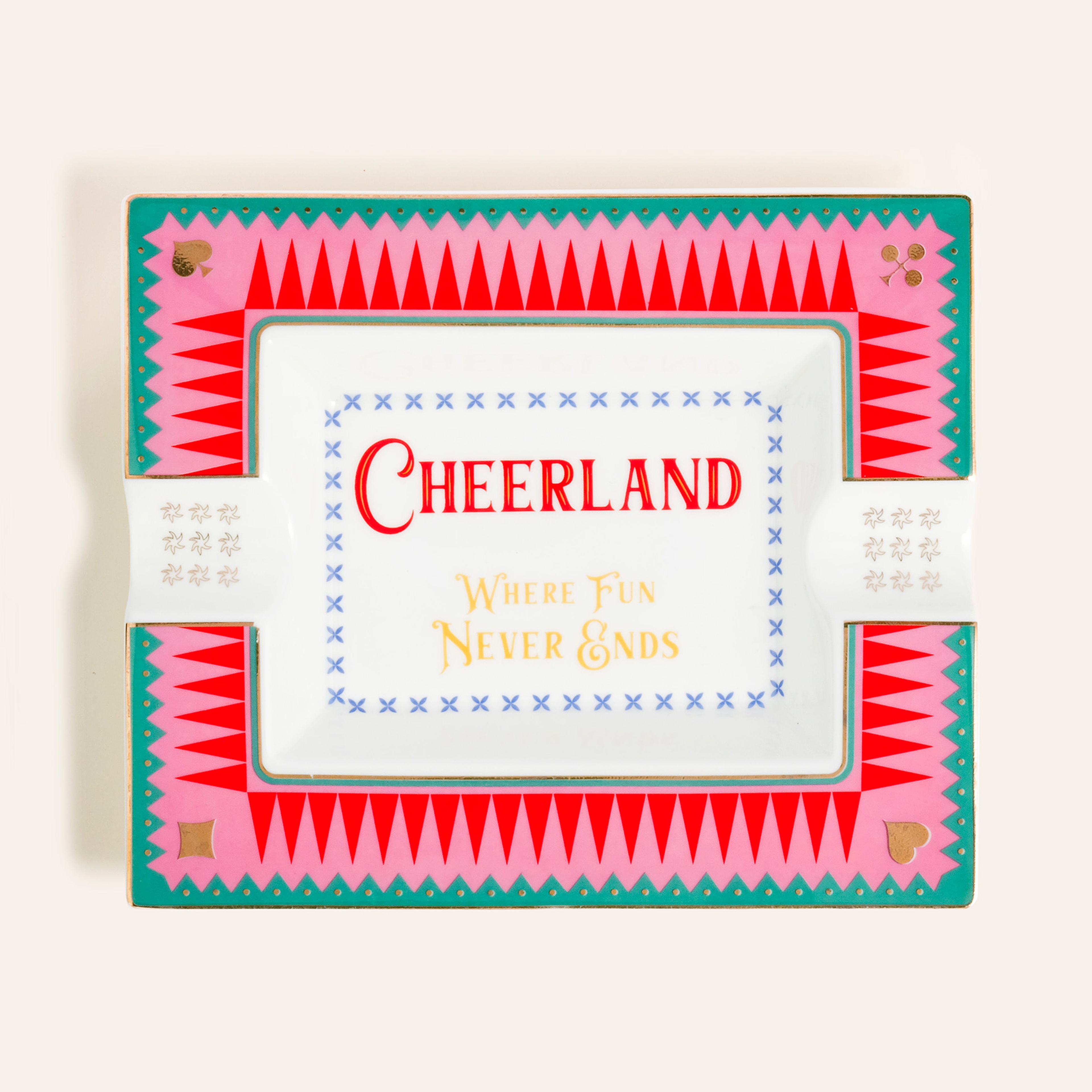 Luohu Porselen Kül Tablası 19x16x3 Cm Renkli