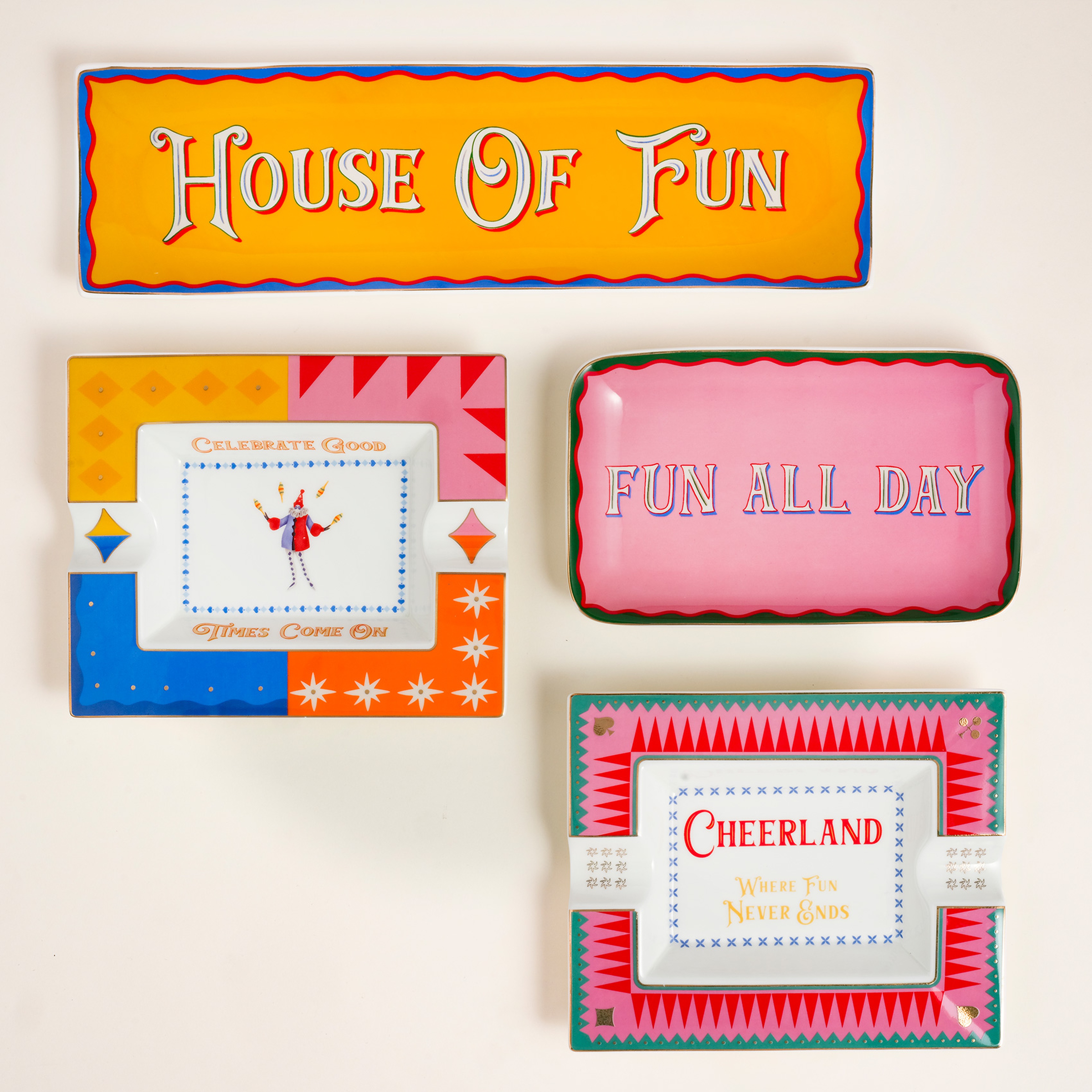 Luohu Porselen Kül Tablası 19x16x3 Cm Renkli