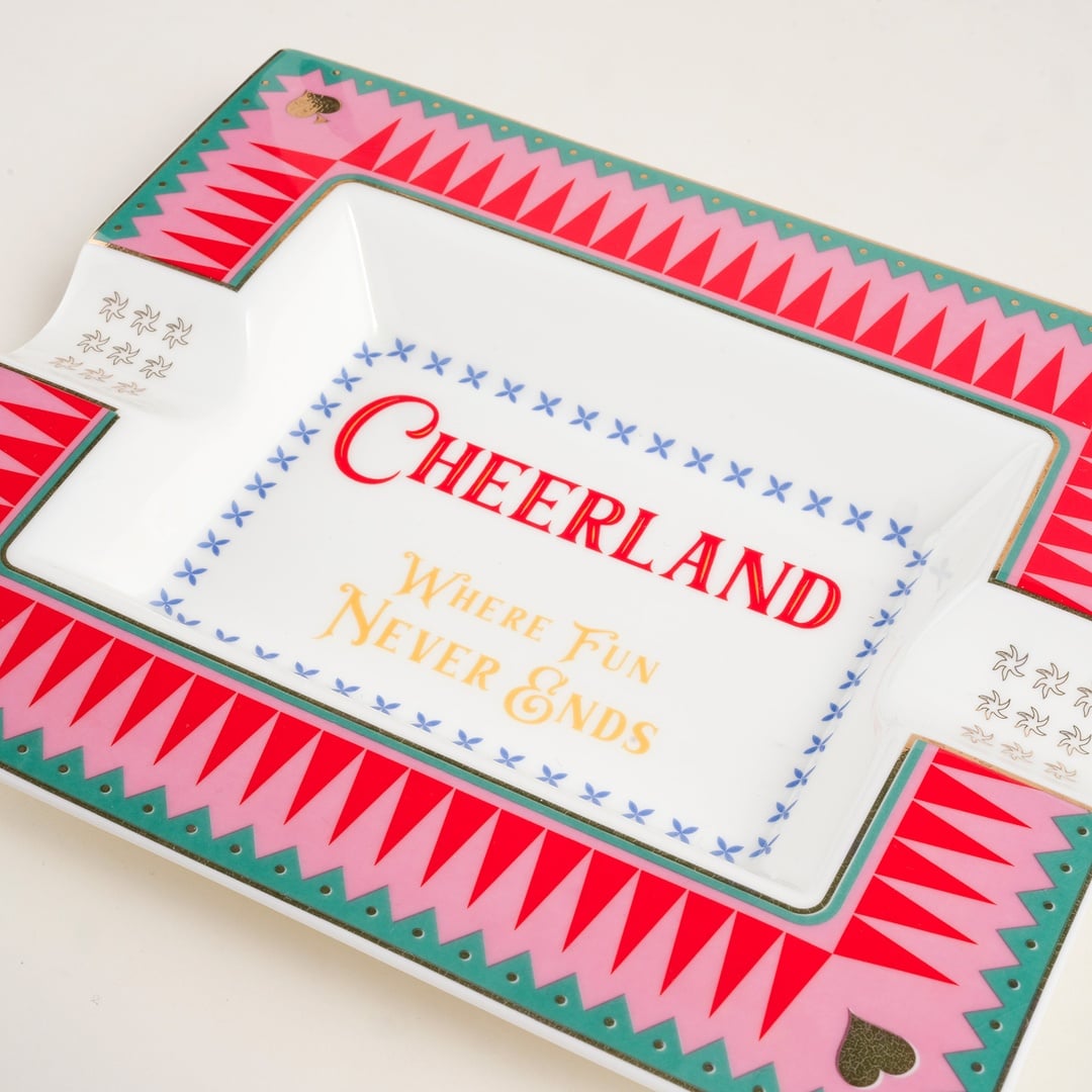 Luohu Porselen Kül Tablası 19x16x3 Cm Renkli