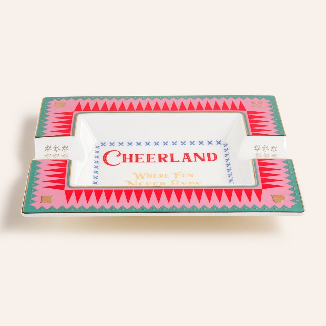 Luohu Porselen Kül Tablası 19x16x3 Cm Renkli