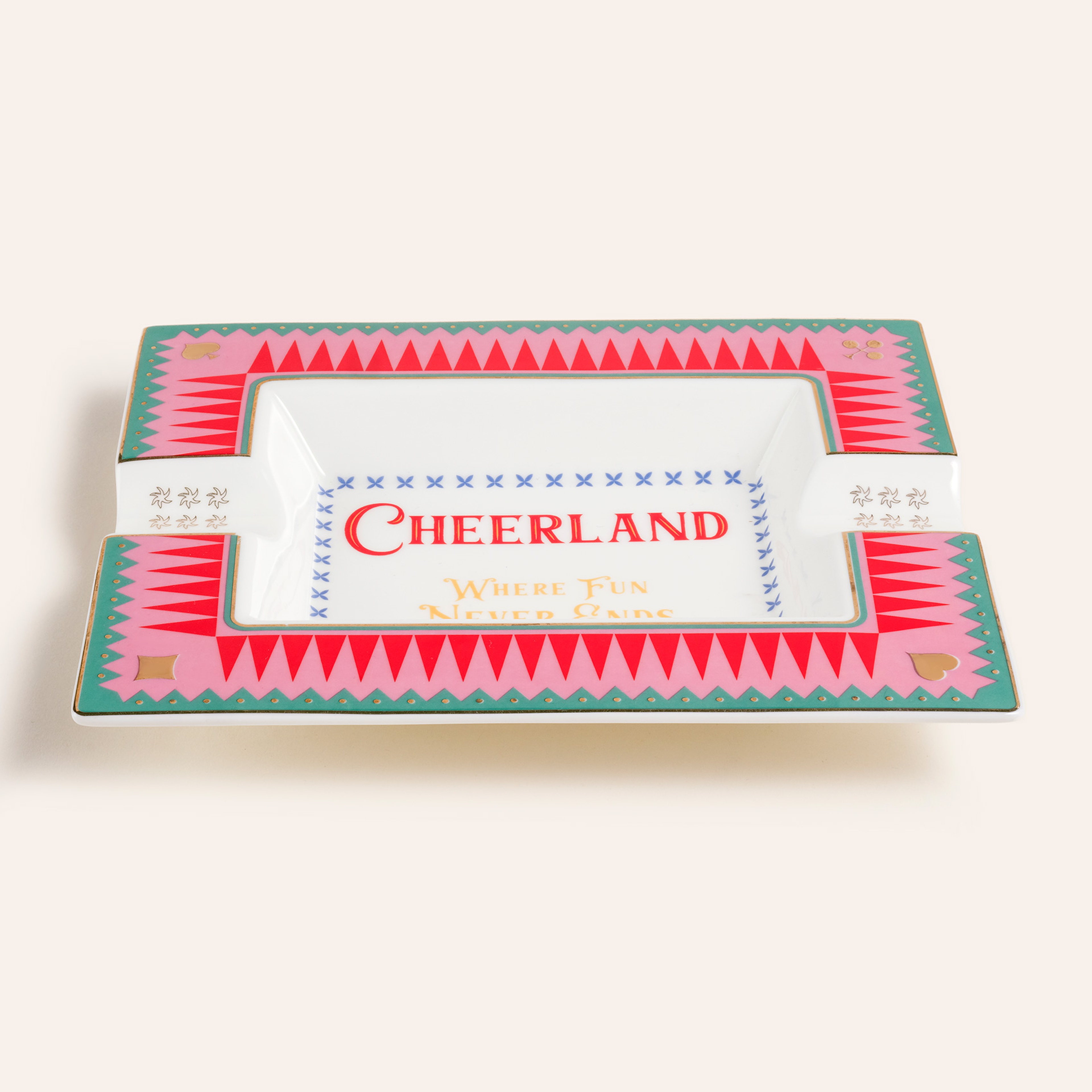 Luohu Porselen Kül Tablası 19x16x3 Cm Renkli