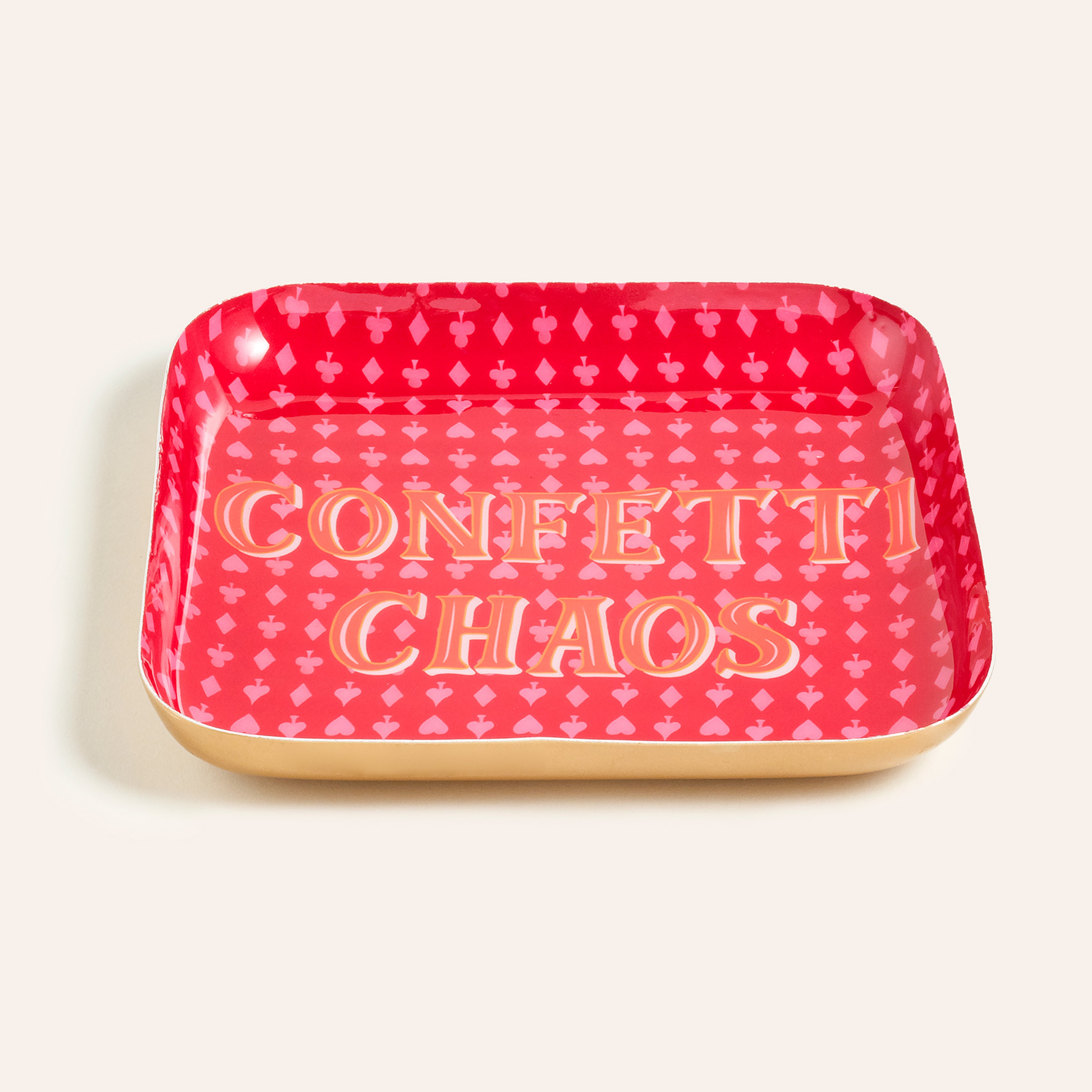 Nanpur Demir Dekoratif Tepsi 19x19x2.5 Cm Turuncu