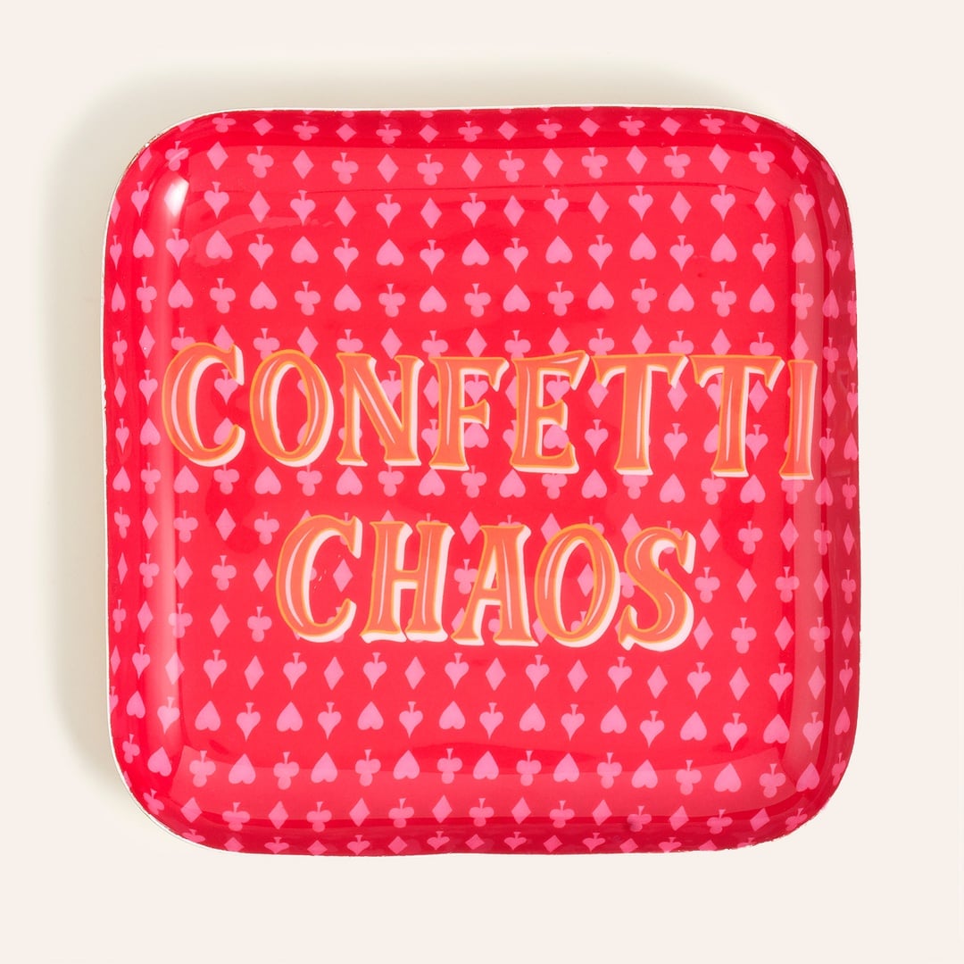 Nanpur Demir Dekoratif Tepsi 19x19x2.5 Cm Turuncu