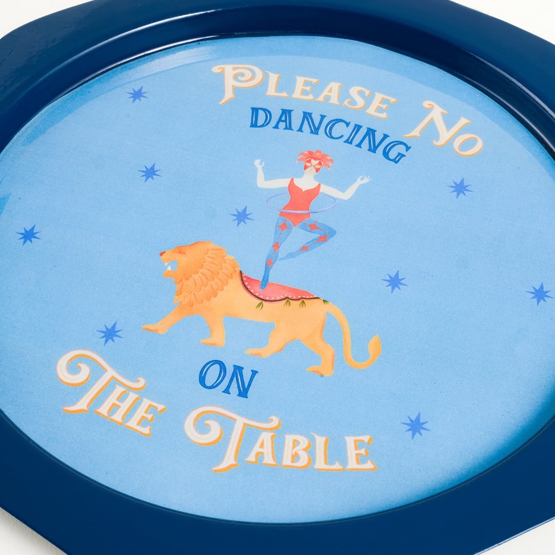 Nanpur Demir Dekoratif Tepsi 26x26x2 Cm Mavi