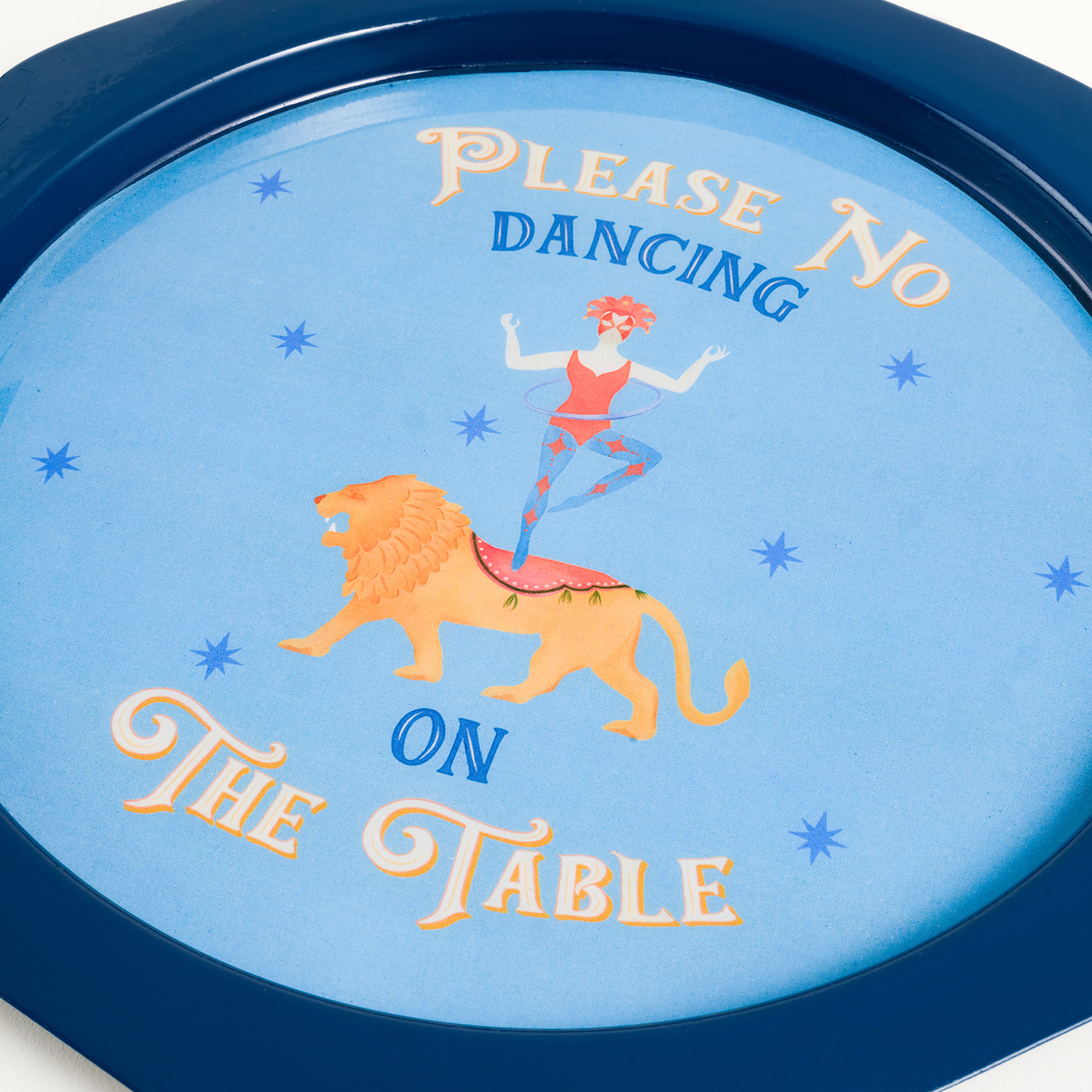 Nanpur Demir Dekoratif Tepsi 26x26x2 Cm Mavi