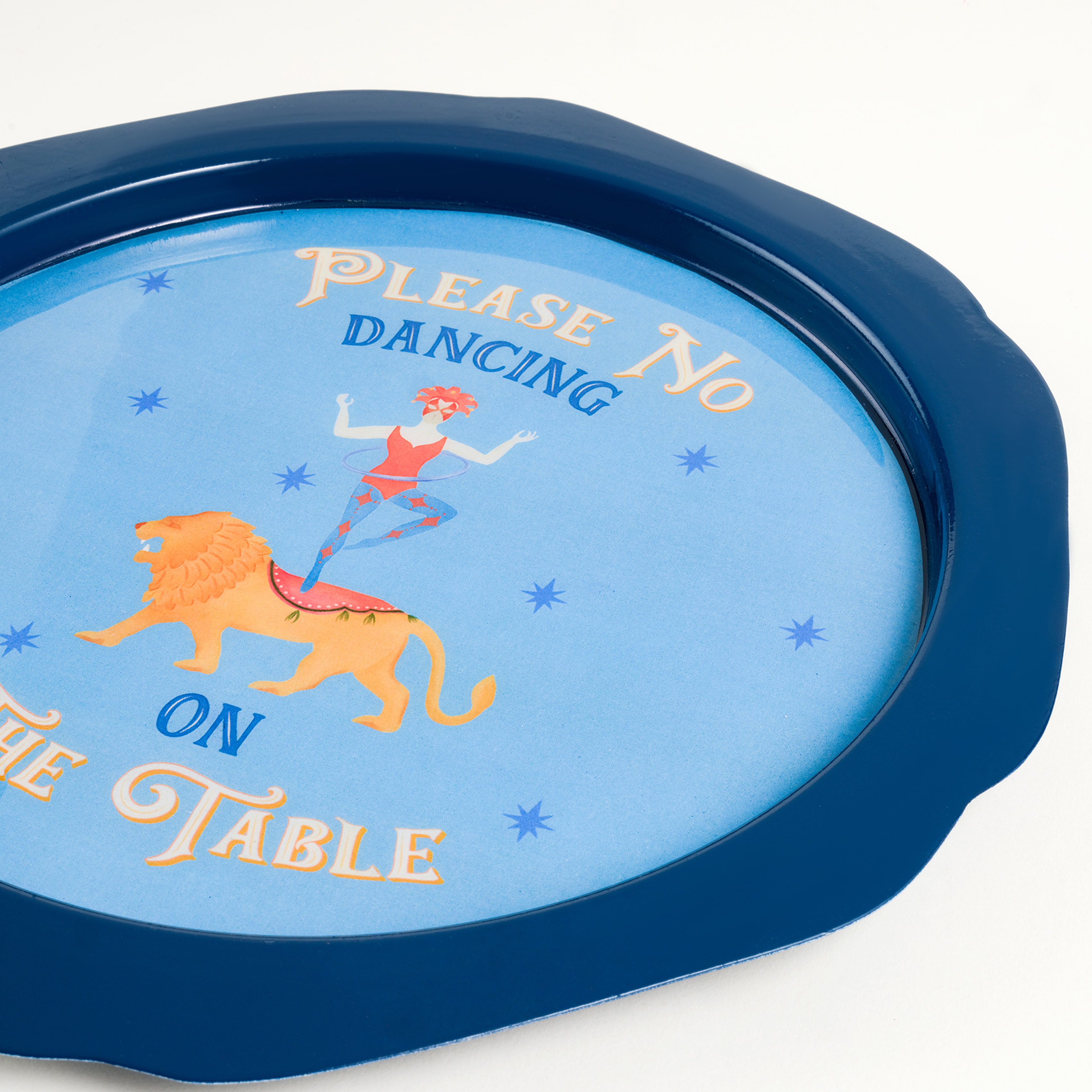 Nanpur Demir Dekoratif Tepsi 26x26x2 Cm Mavi