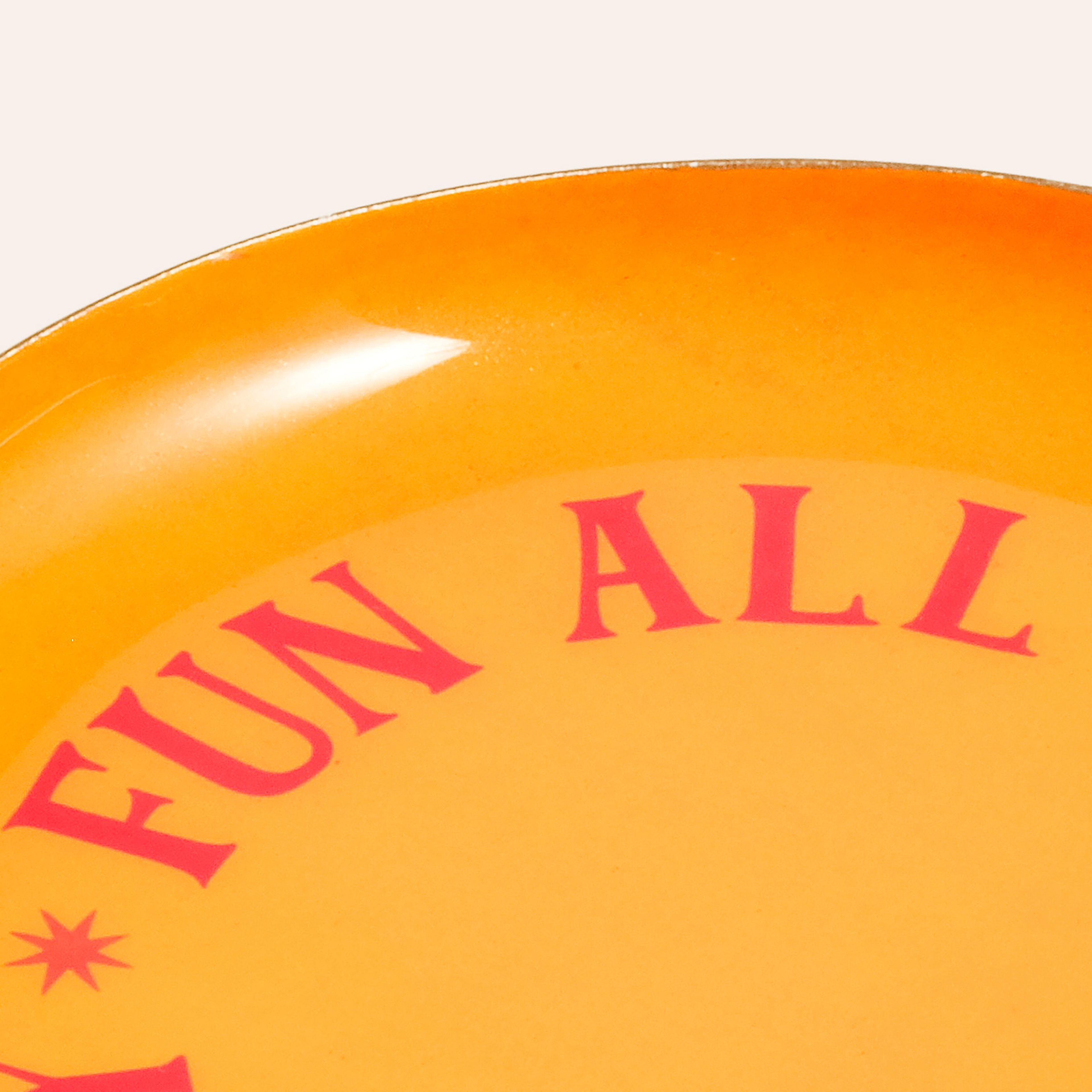 Nanpur Demir Dekoratif Tepsi 14x14x2.54 Cm Sarı