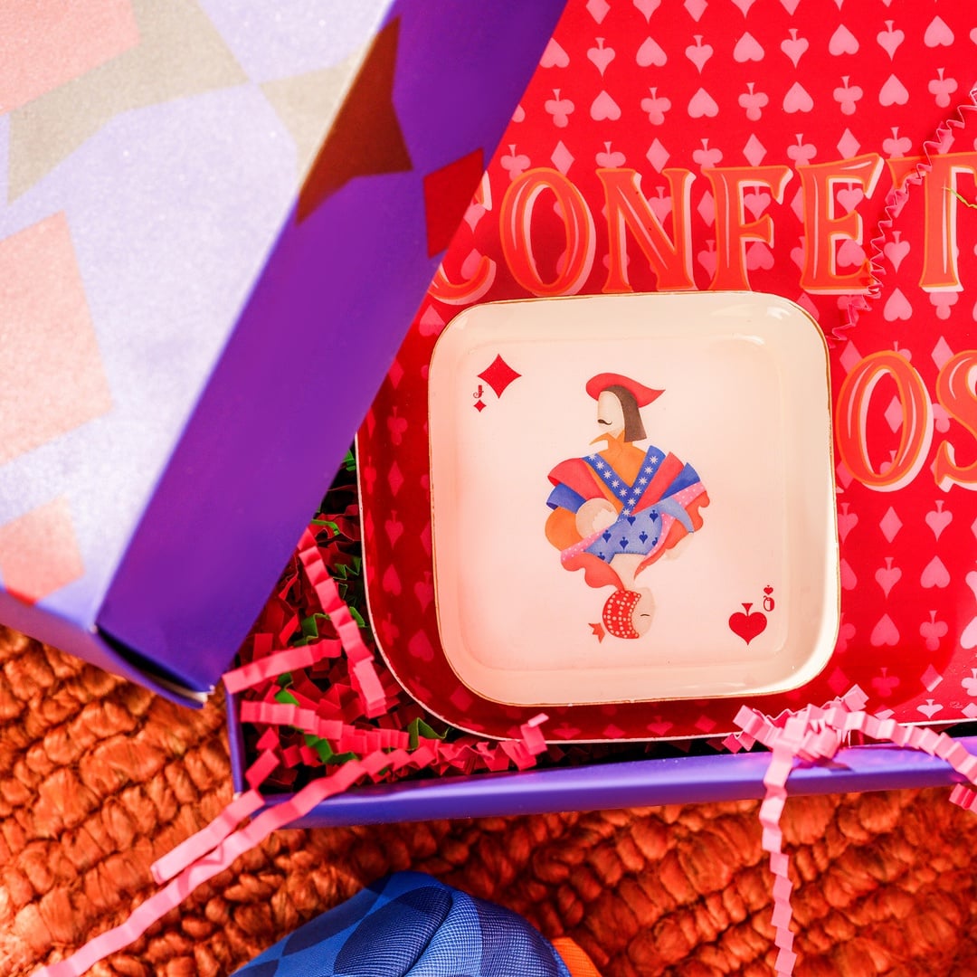 Nanpur Demir Dekoratif Tepsi 9x9x2 Cm Beyaz