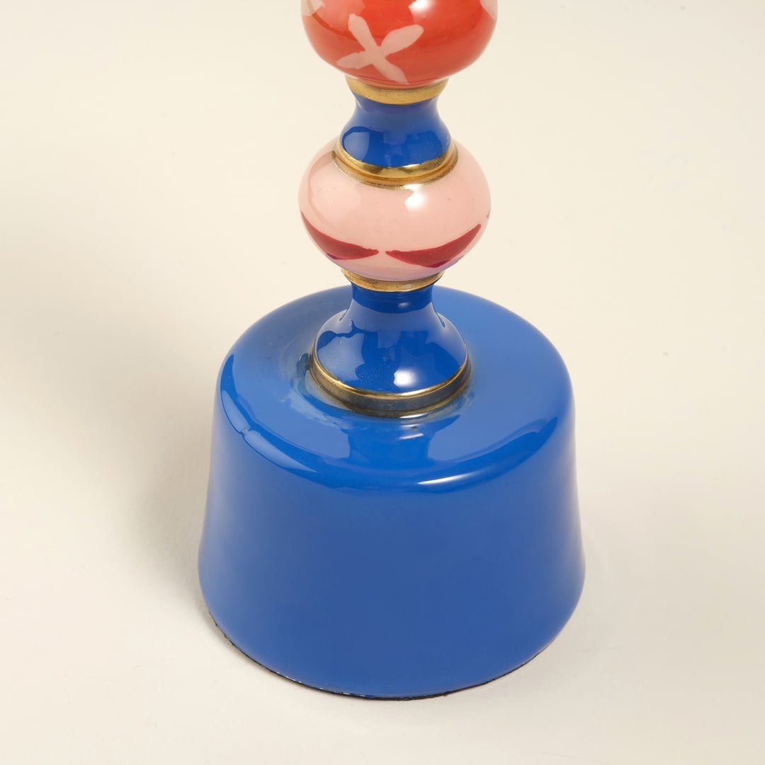 Nanpur Demir Şamdan 6.5x6.5x20 Cm Mavi