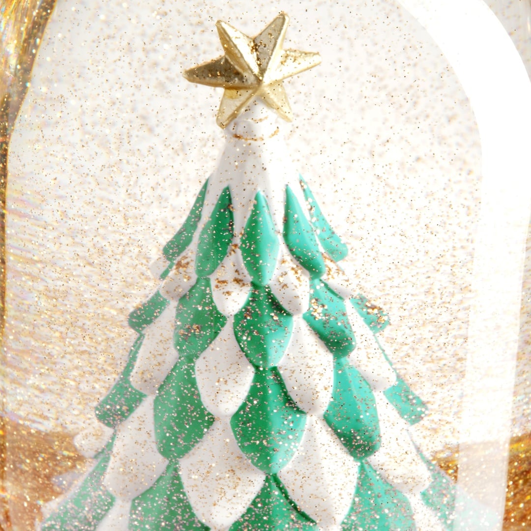 Meılın Cam Kar Küresi 10x10x18,5 Cm Yeşil