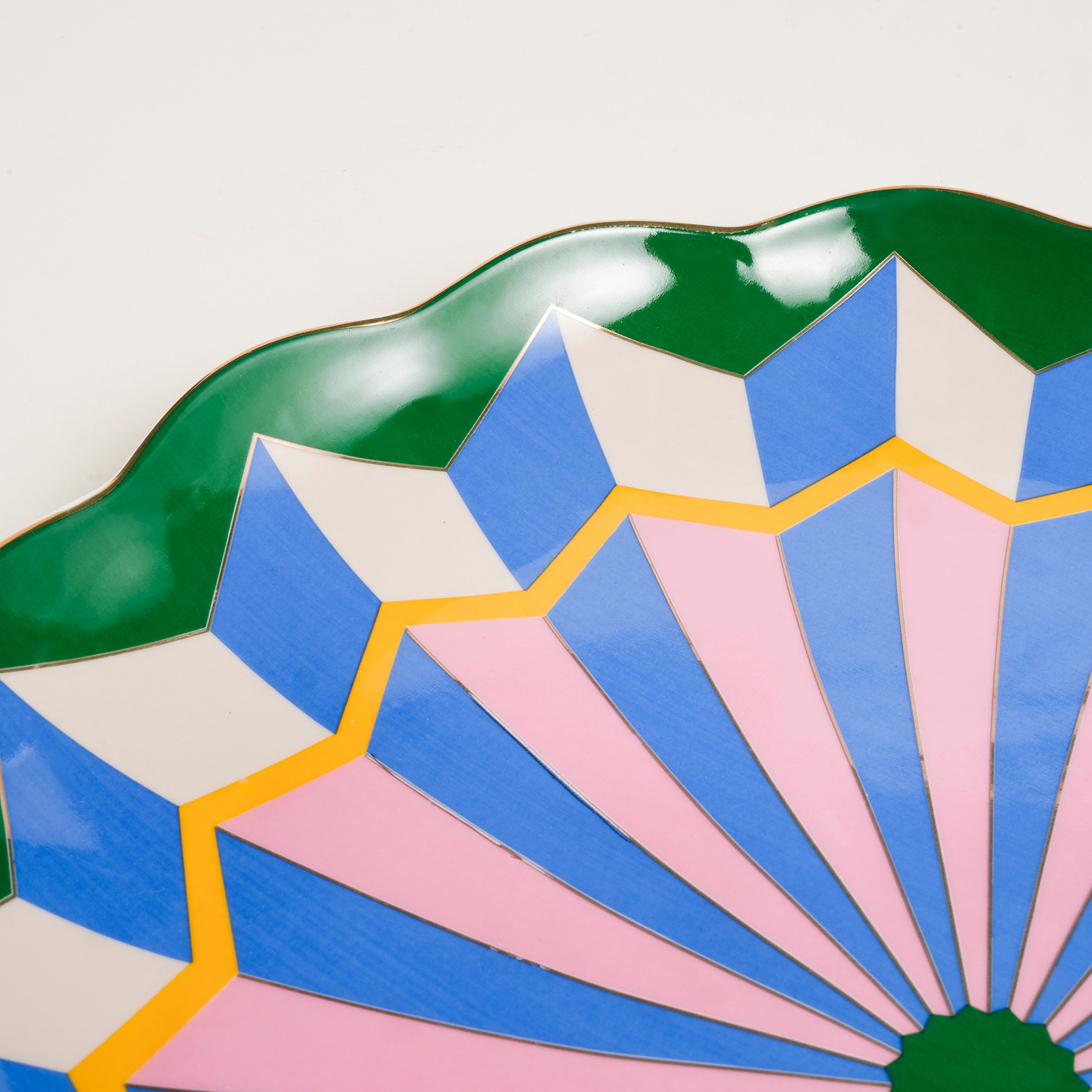 Luohu Porselen Yemek Tabağı 27x27x3 Cm Yeşil