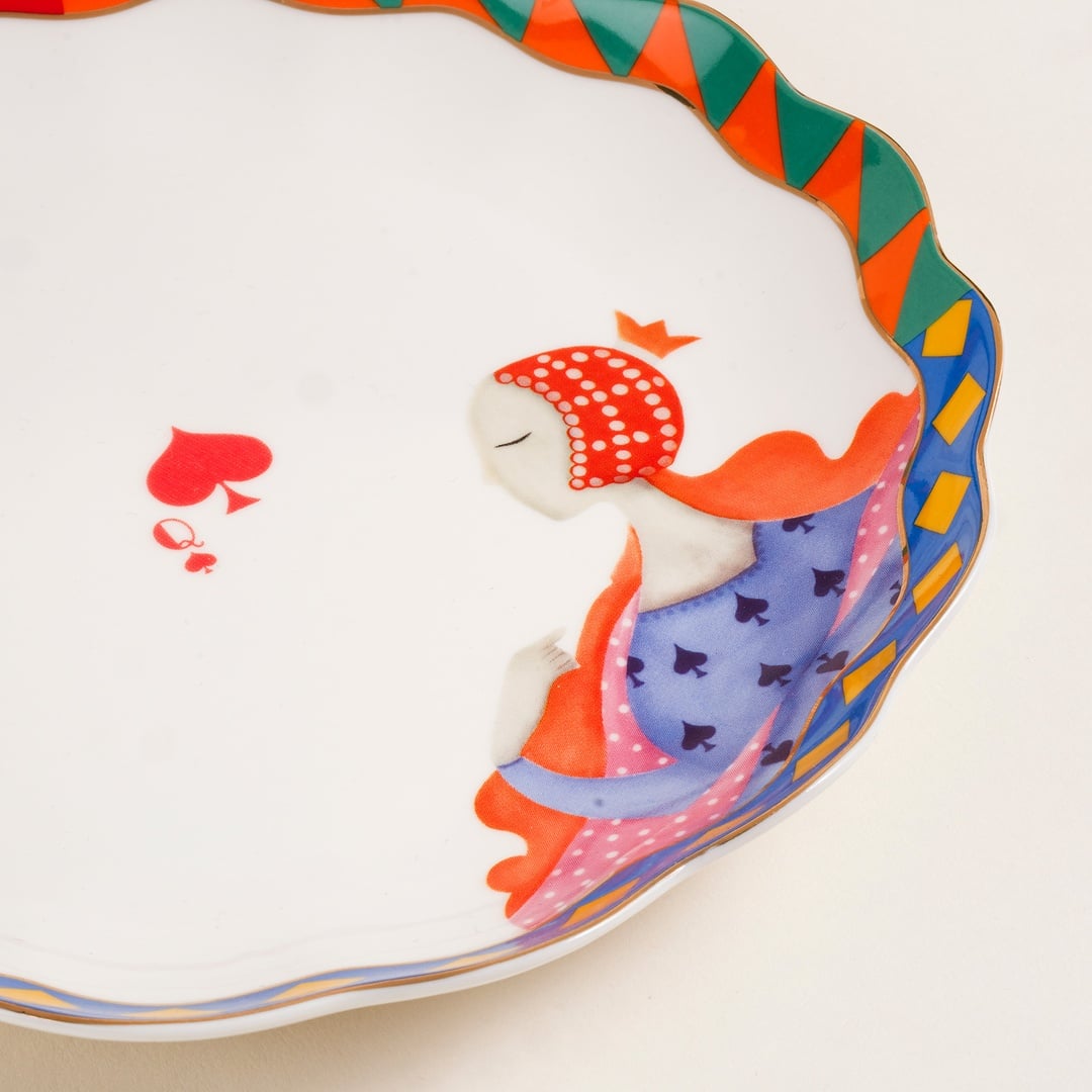 Luohu Porselen Pasta Tabağı 19x19x2 Cm Renkli