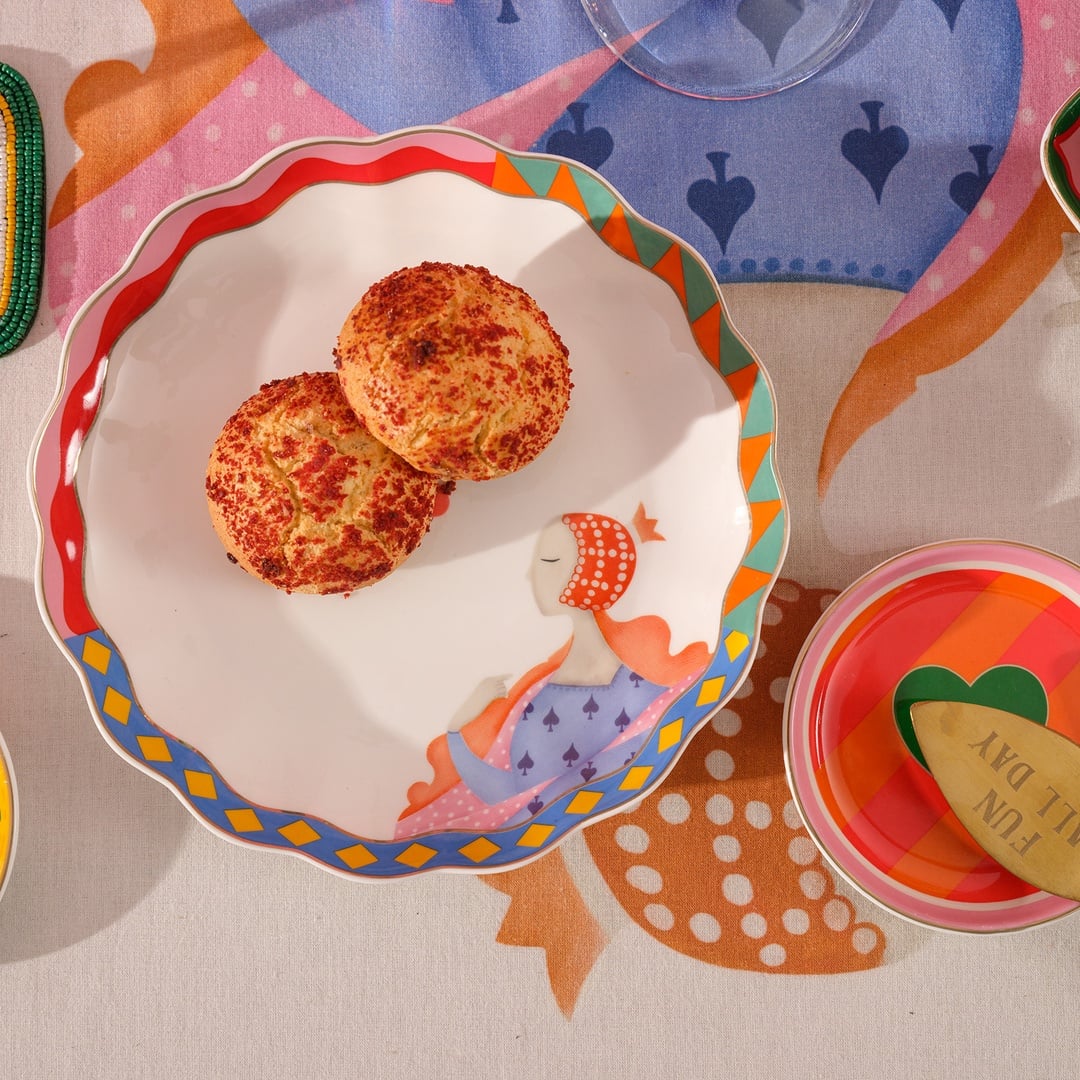 Luohu Porselen Pasta Tabağı 19x19x2 Cm Renkli