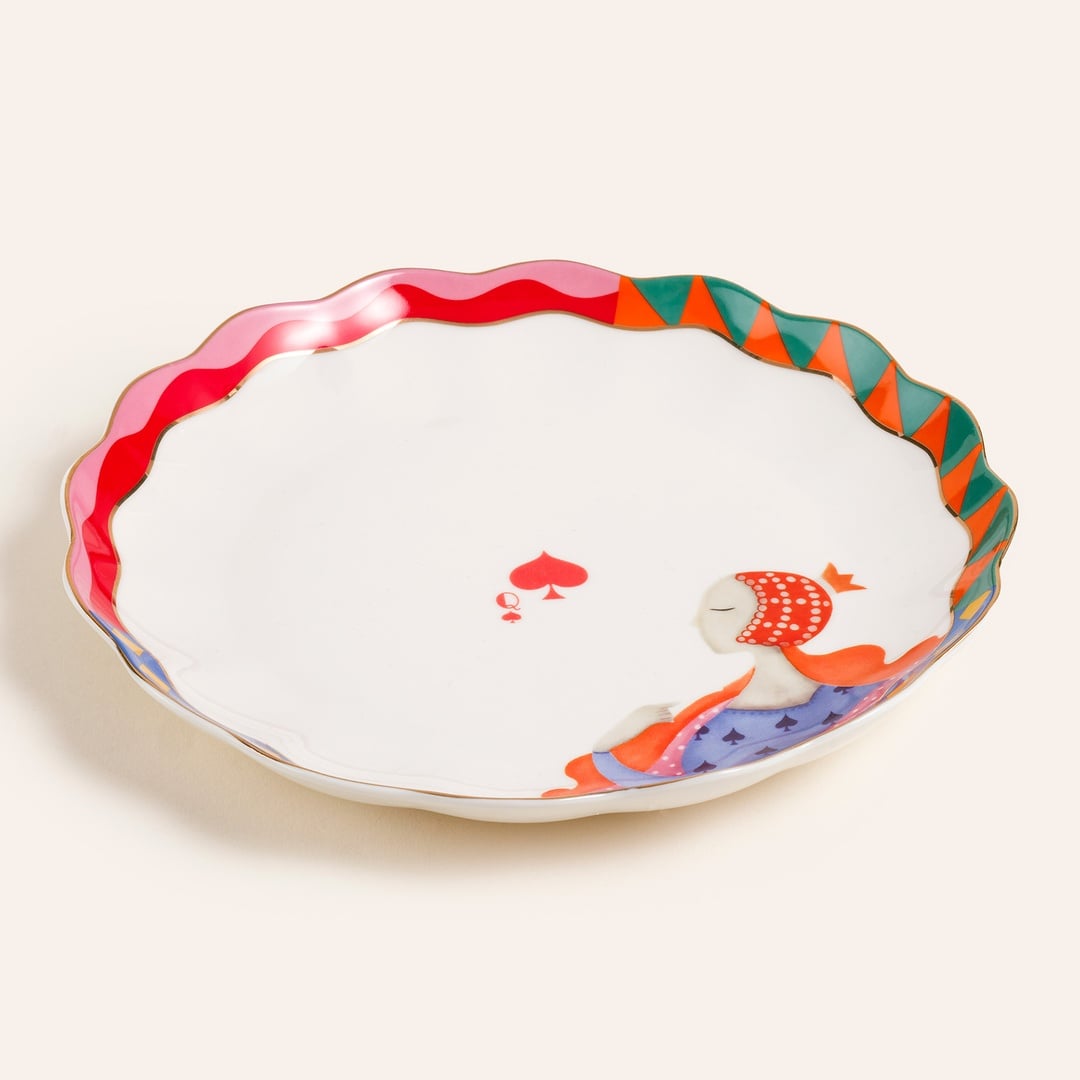 Luohu Porselen Pasta Tabağı 19x19x2 Cm Renkli