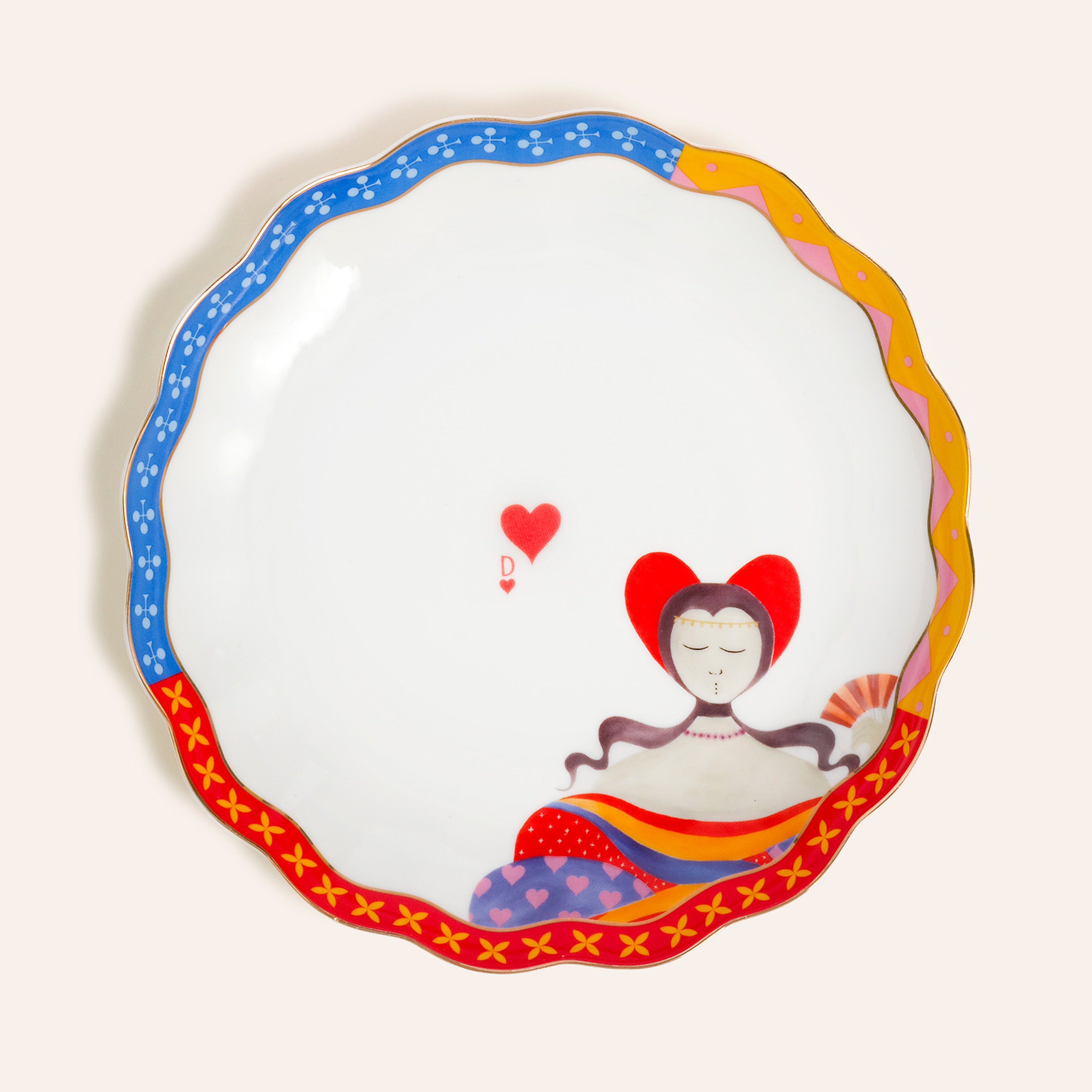 Luohu Porselen Pasta Tabağı 19x19x2 Cm Renkli