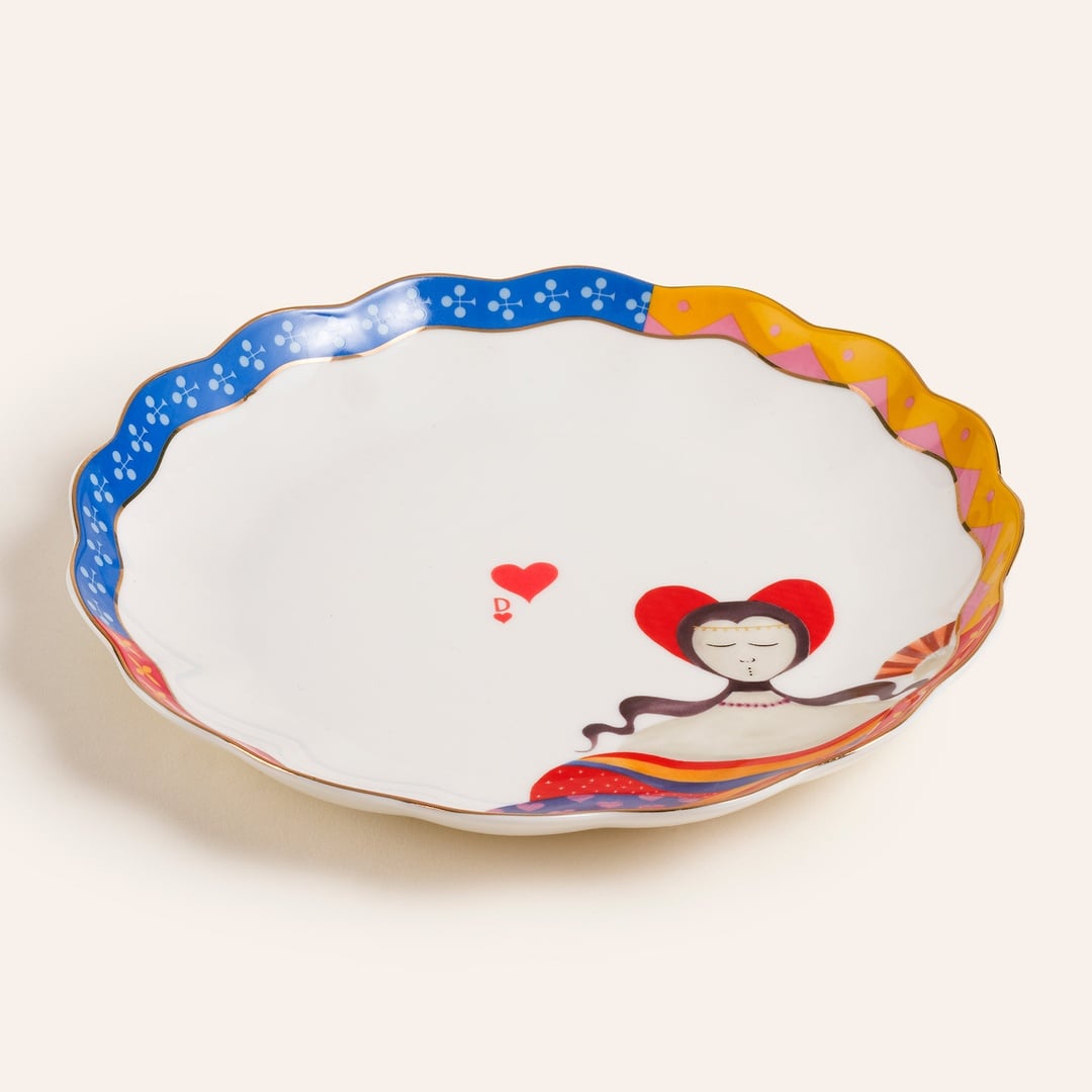 Luohu Porselen Pasta Tabağı 19x19x2 Cm Renkli