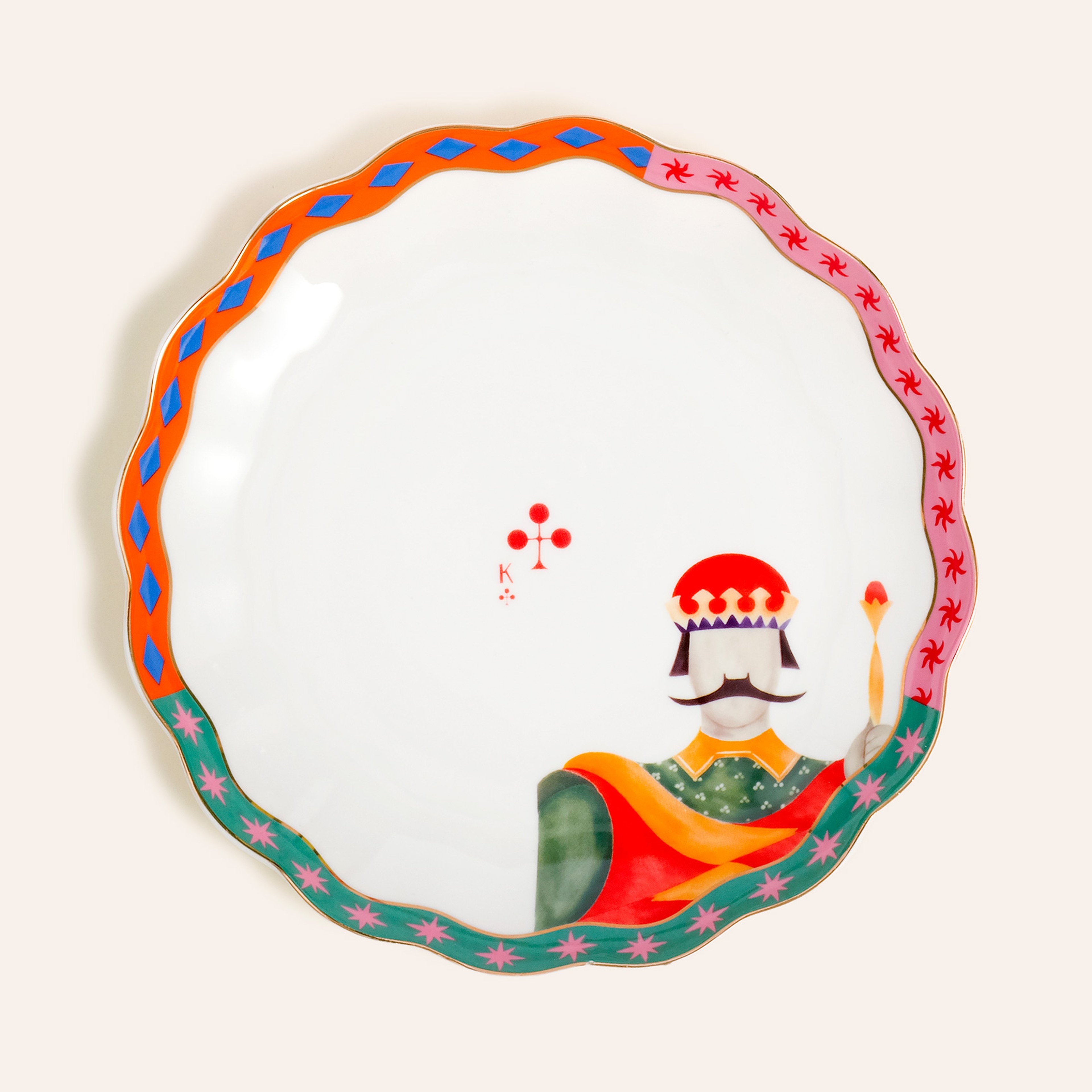 Luohu Porselen Pasta Tabağı 19x19x2 Cm Renkli