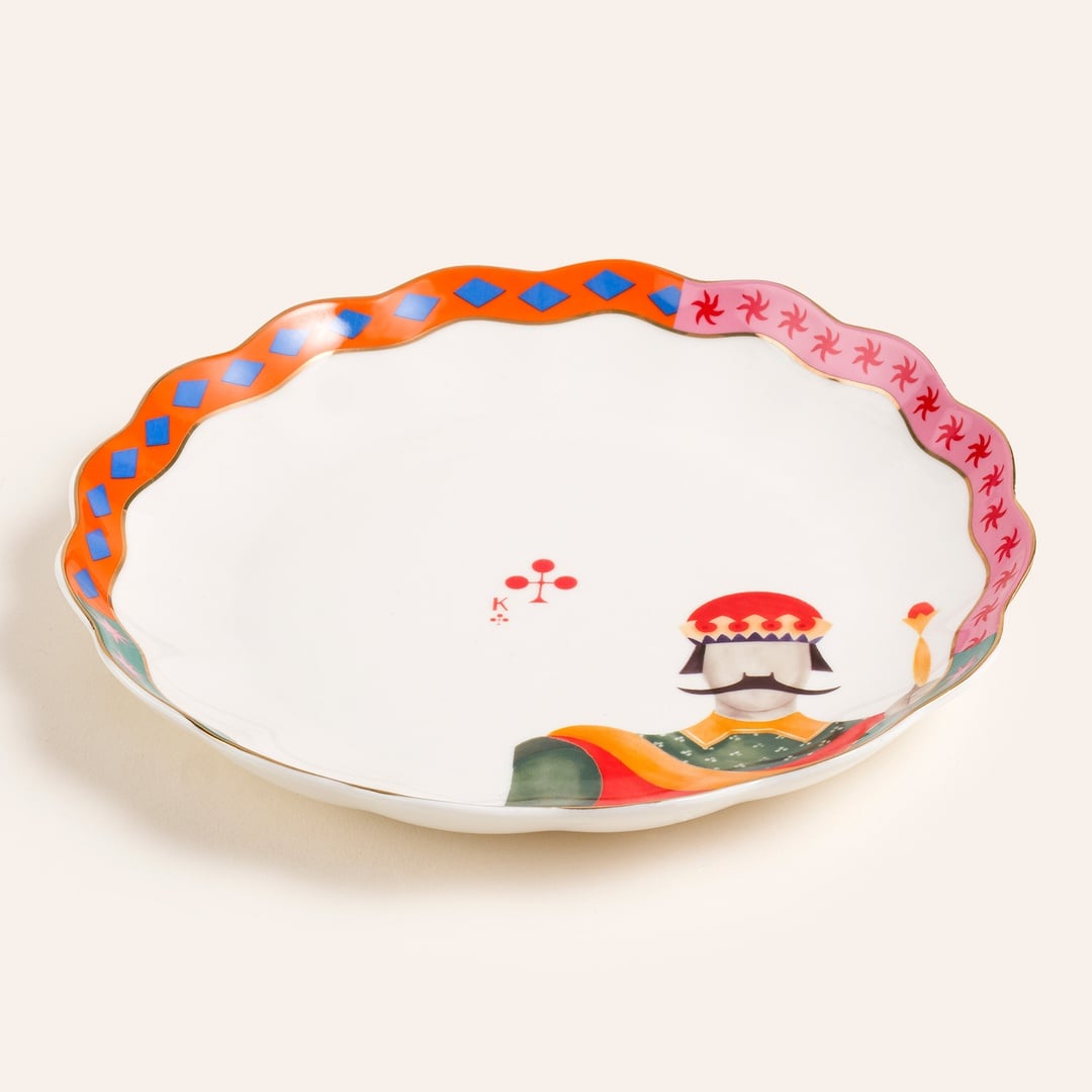 Luohu Porselen Pasta Tabağı 19x19x2 Cm Renkli