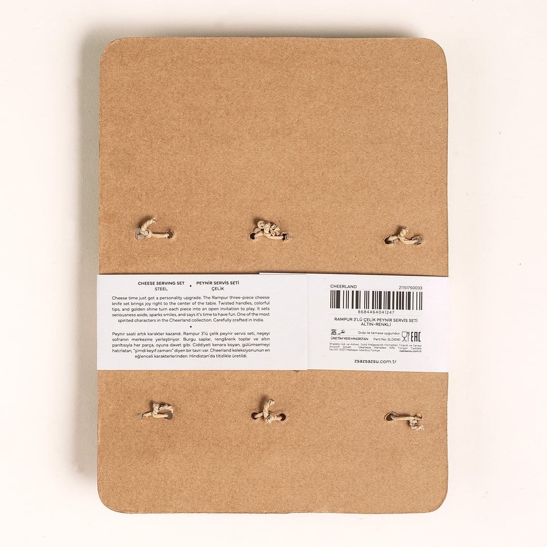 Rampur Çelik - Pirinç Servis Seti 16x4 Cm Altın - Renkli