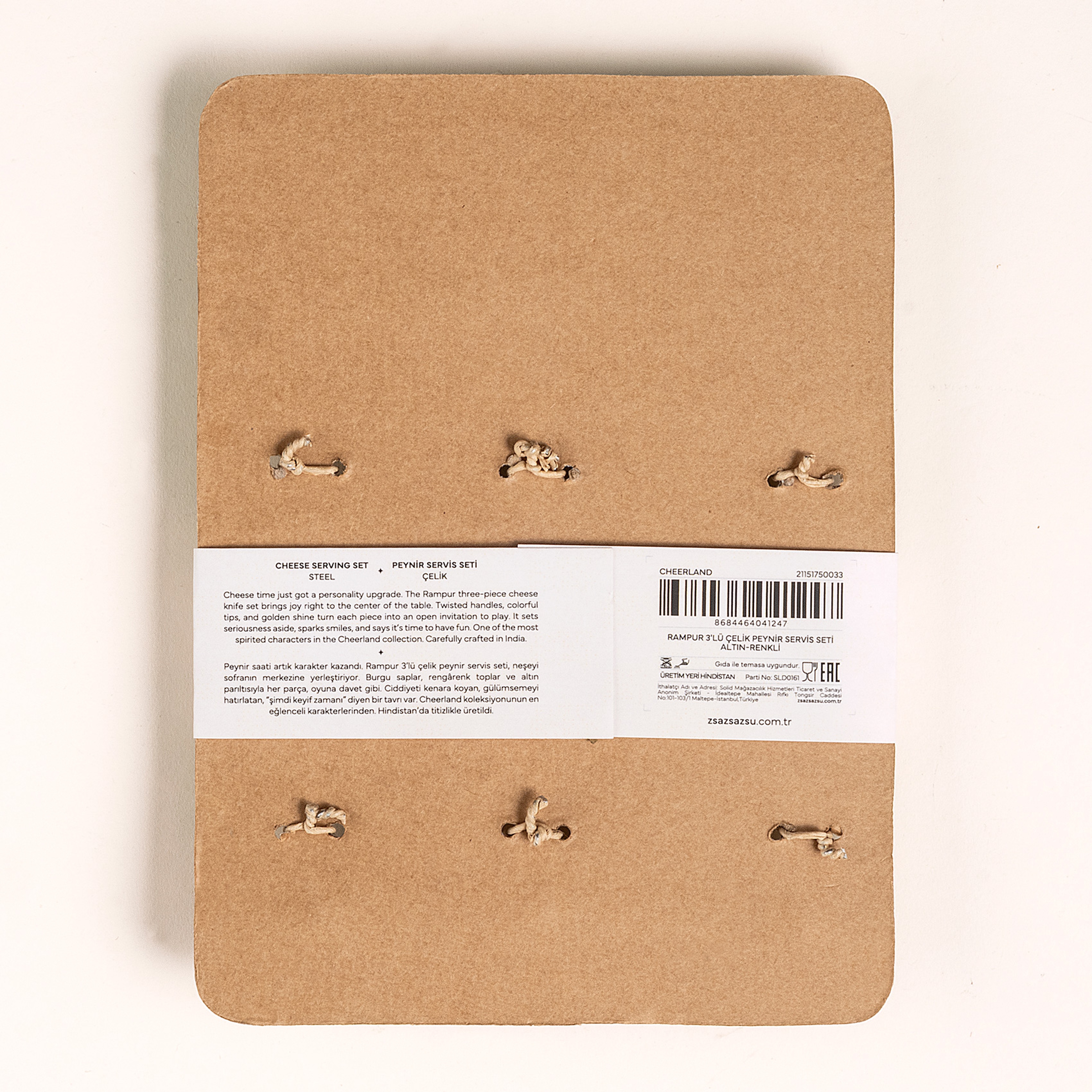 Rampur Çelik - Pirinç Servis Seti 16x4 Cm Altın - Renkli