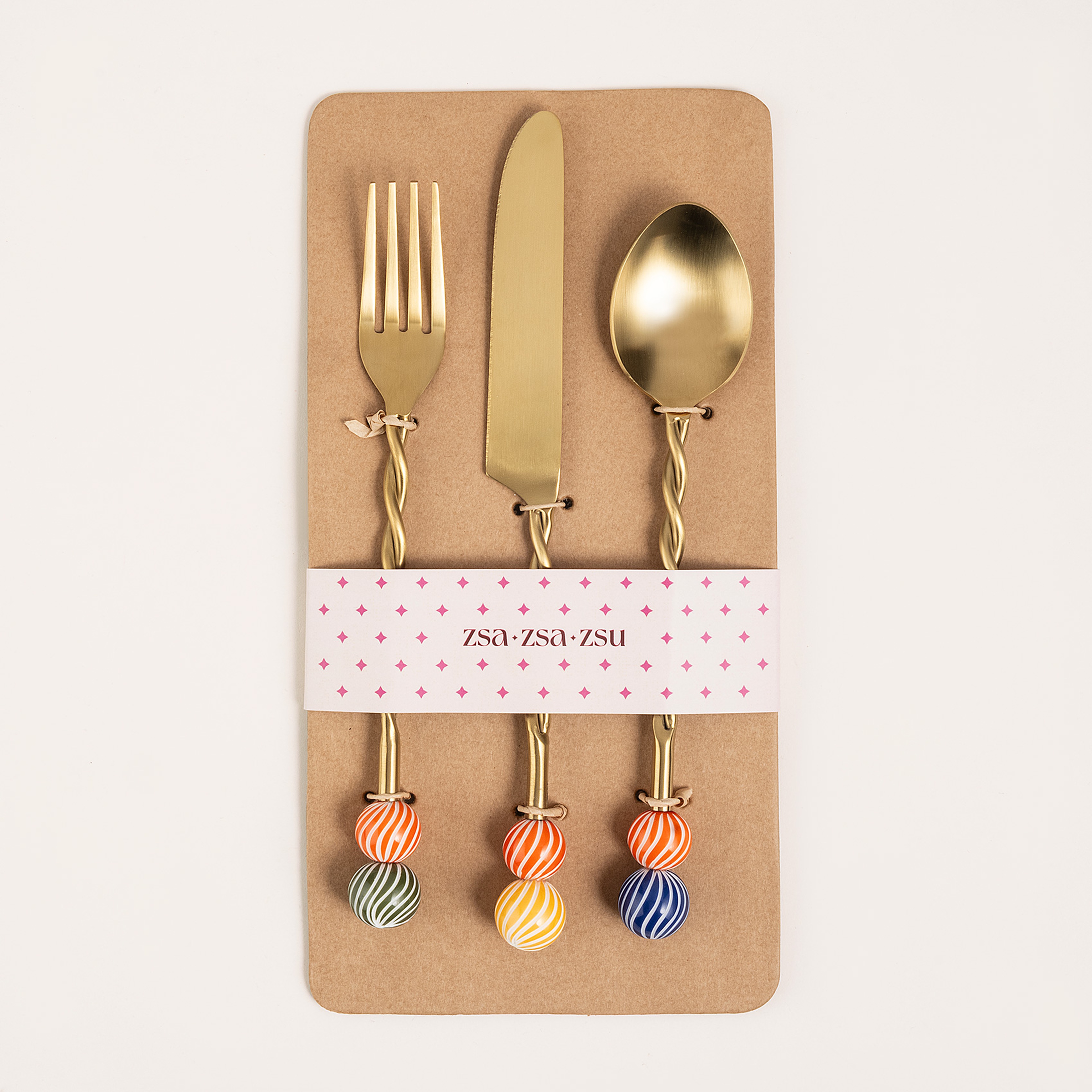 Rampur Çelik - Pirinç Çkb Seti 4x26x2 Cm Altın - Renkli