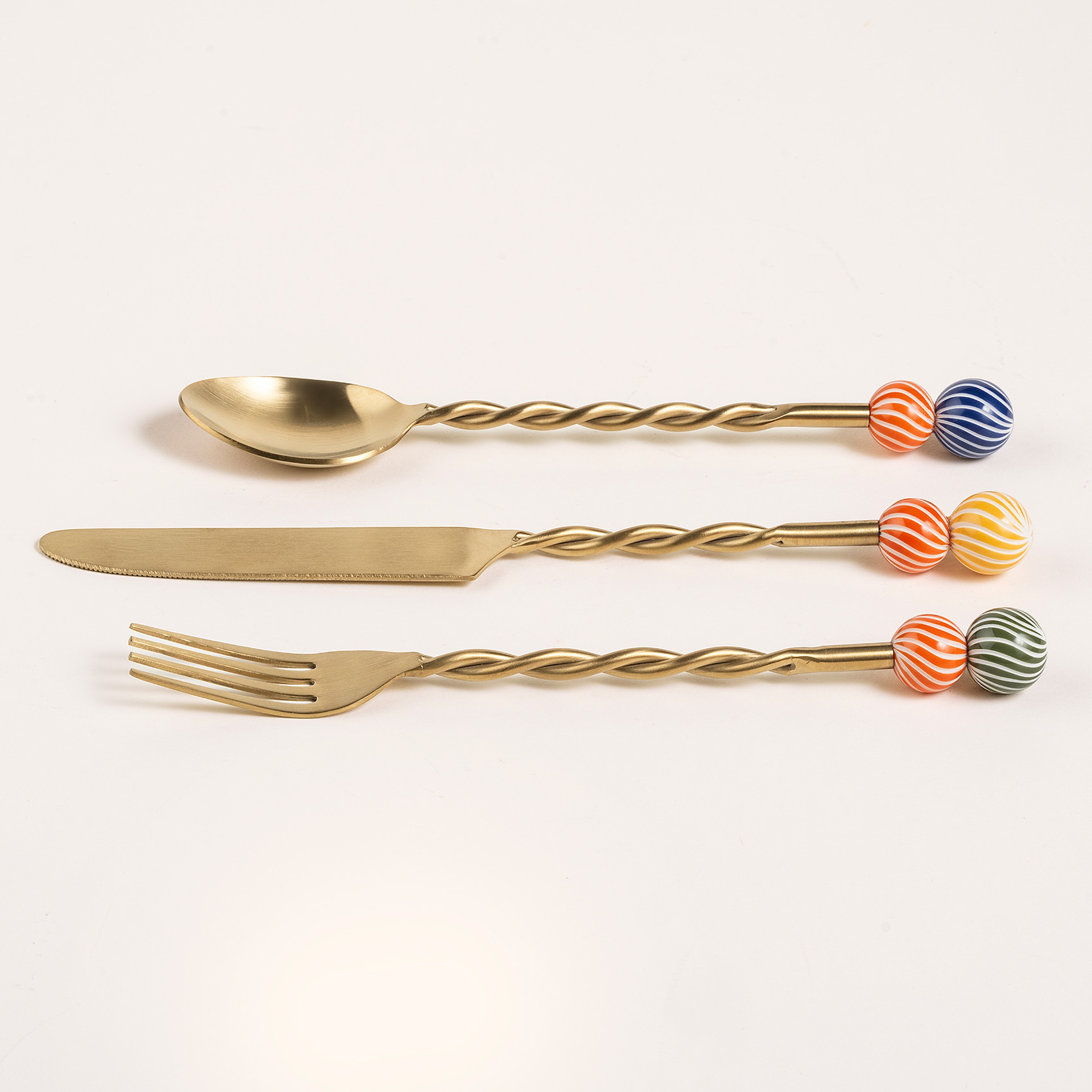 Rampur Çelik - Pirinç Çkb Seti 4x26x2 Cm Altın - Renkli