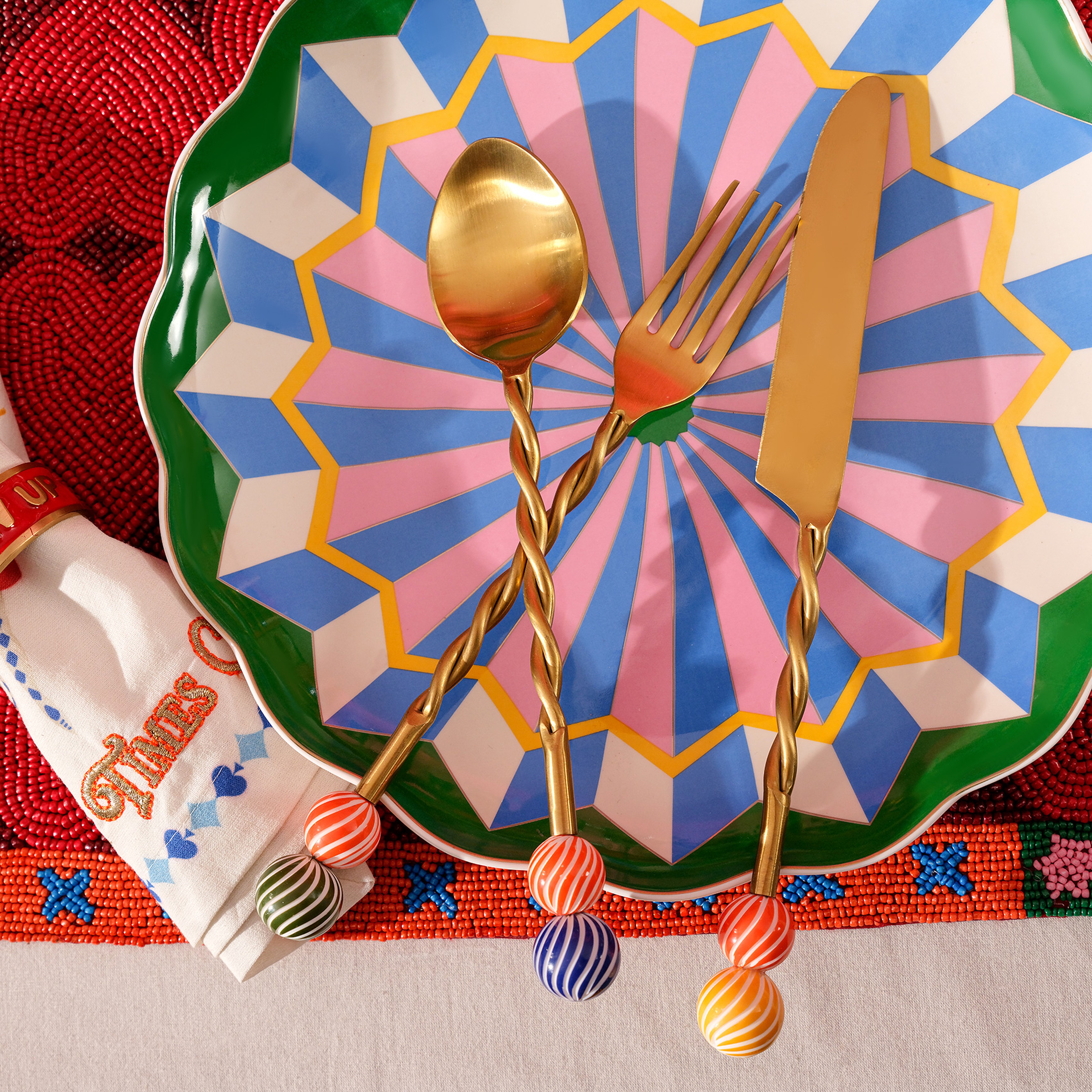 Rampur Çelik - Pirinç Çkb Seti 4x26x2 Cm Altın - Renkli