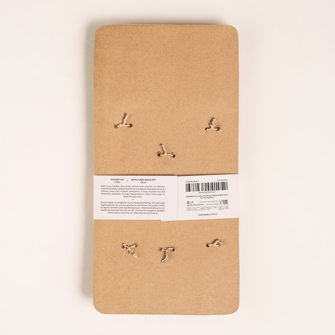 Rampur Çelik - Pirinç Çkb Seti 4x26x2 Cm Altın - Renkli