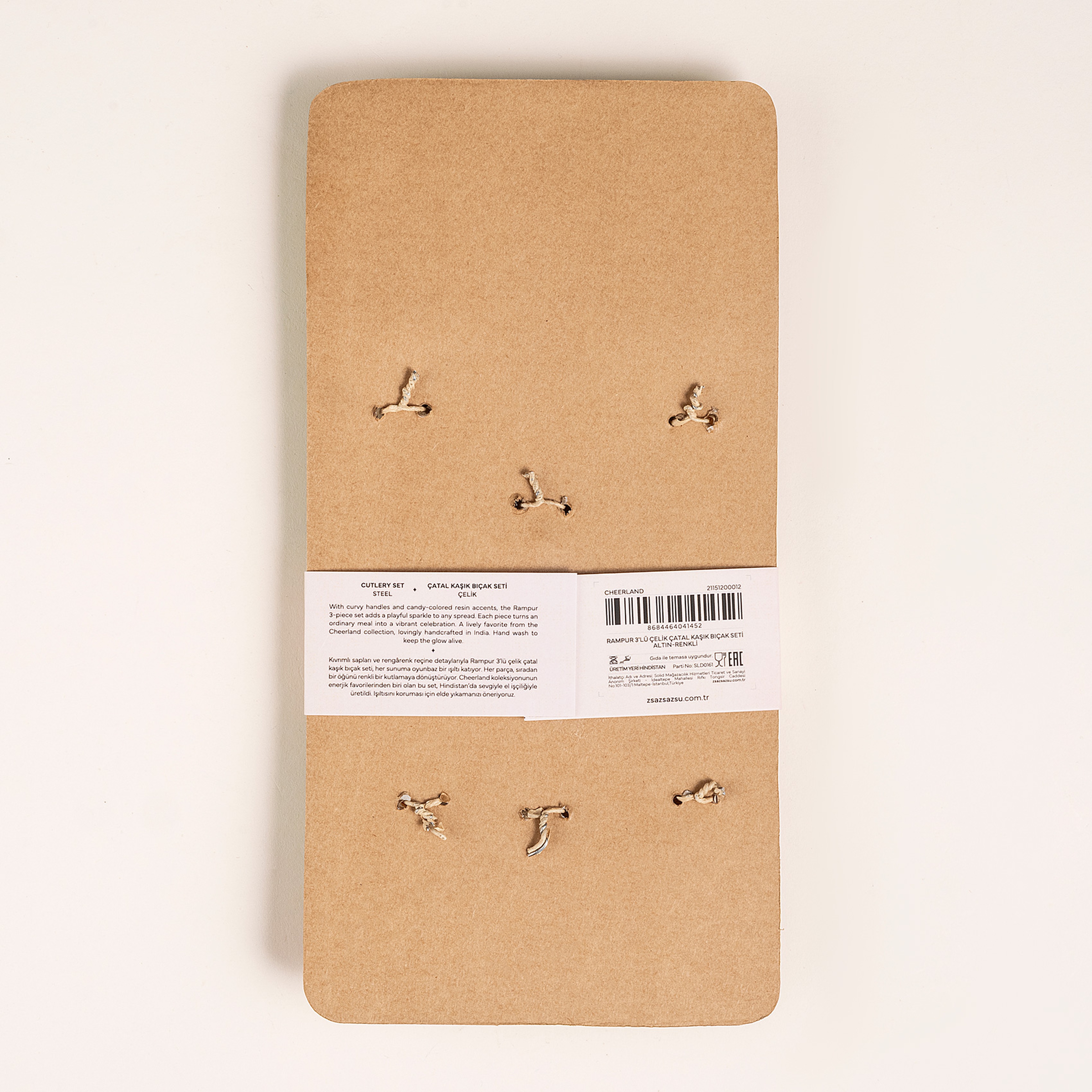 Rampur Çelik - Pirinç Çkb Seti 4x26x2 Cm Altın - Renkli