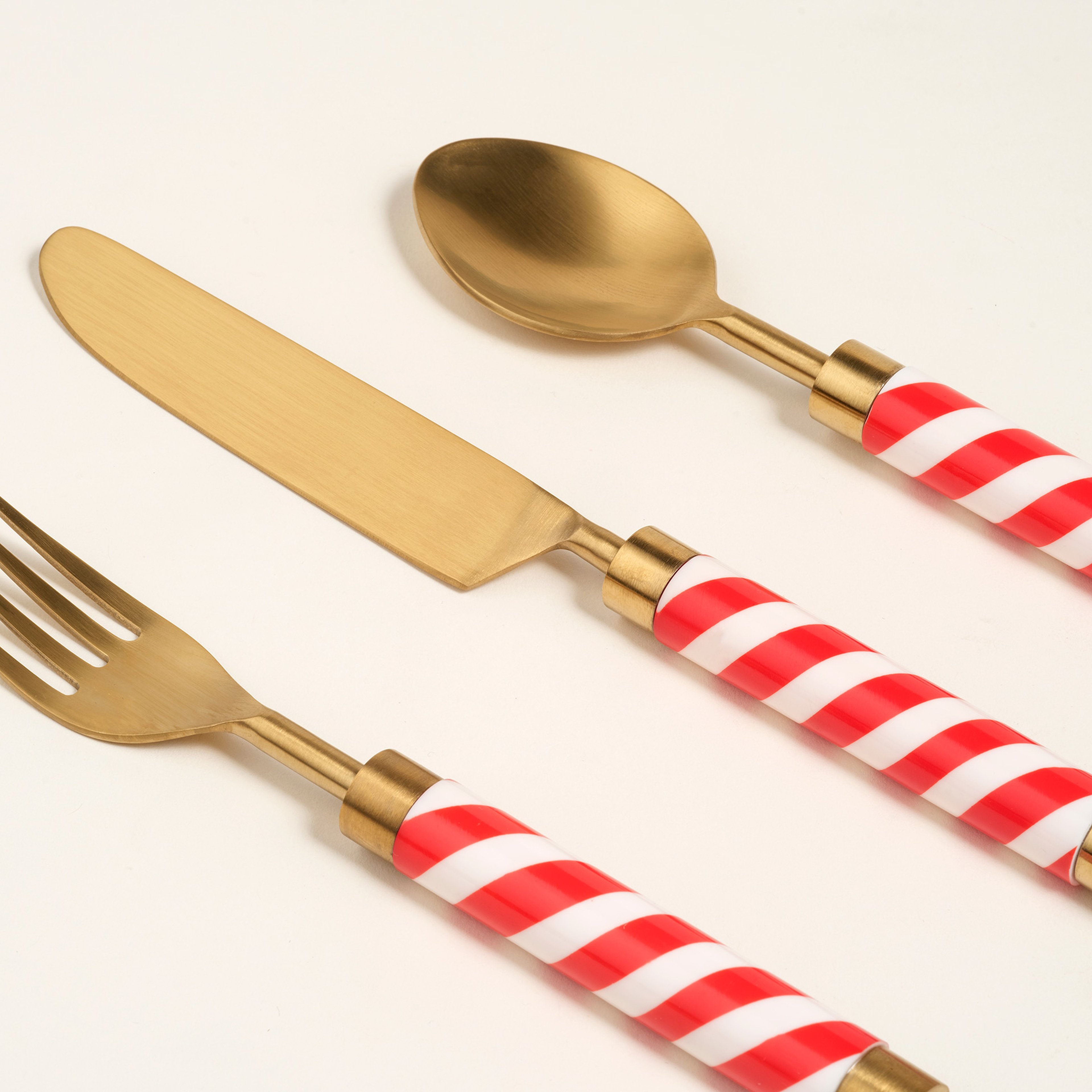 Rampur Çelik - Pirinç Çkb Seti 5x24 Cm Altın- Kırmızı