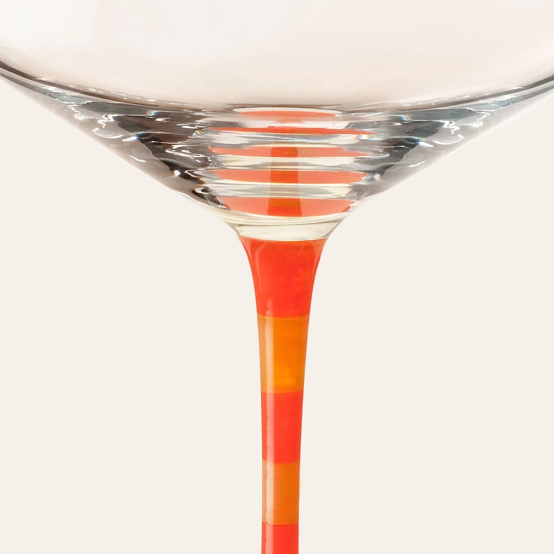 Loess Cam Kadeh 440 Ml Sarı - Turuncu