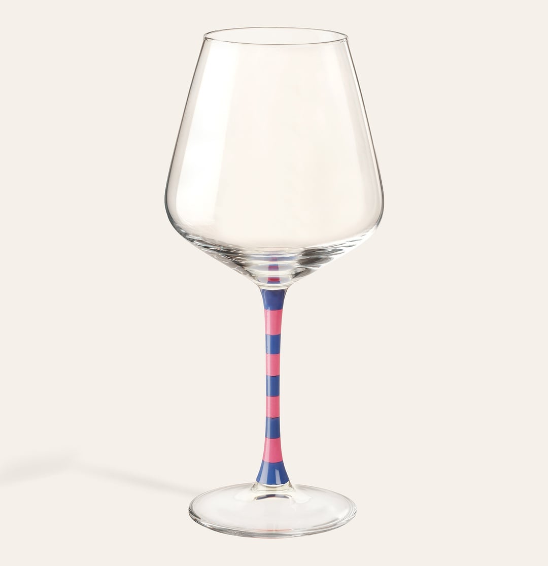 Loess Cam Kadeh 580 Ml Mavi - Pembe