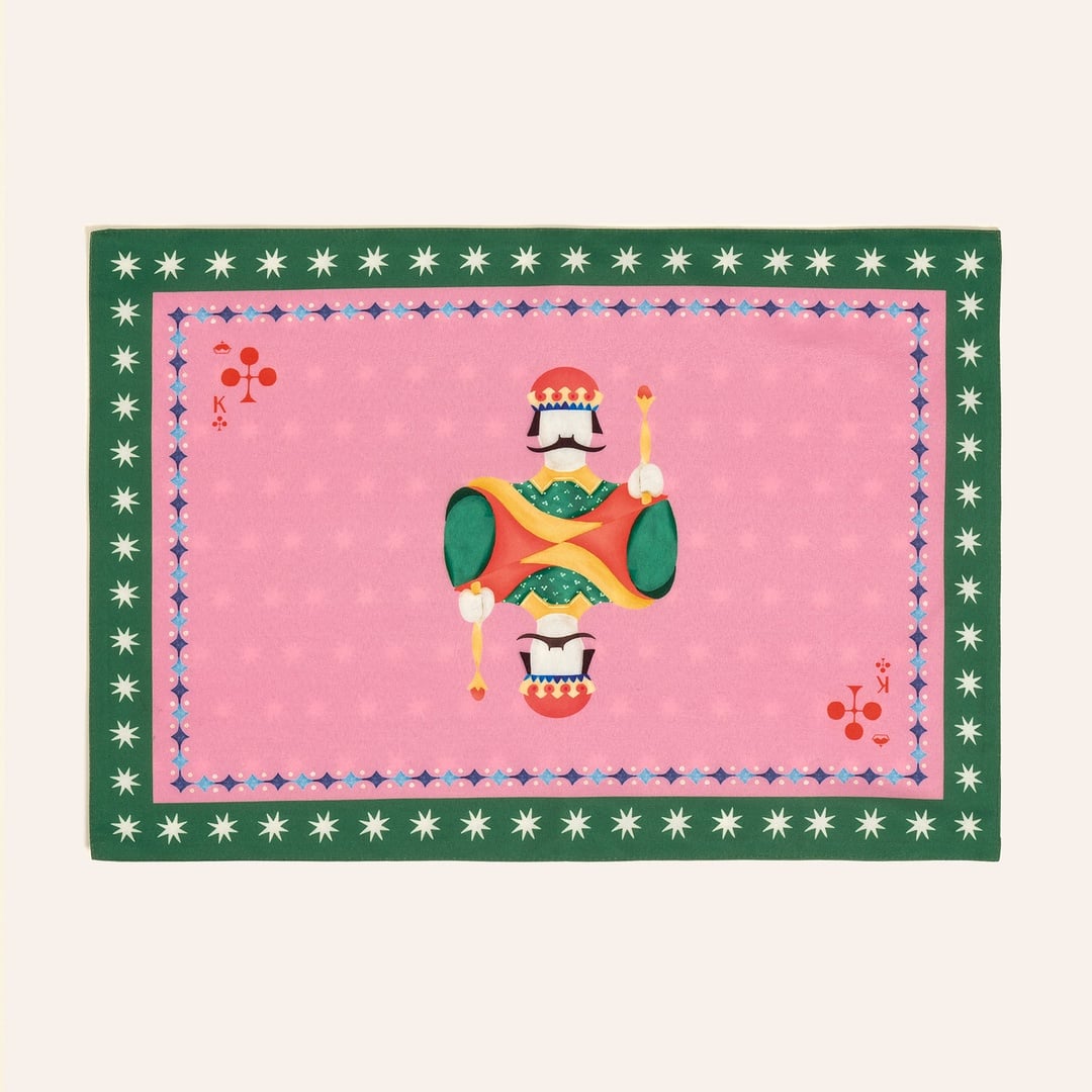 Nilüfer Dijital Baskılı Polyester Amerikan Servis 35x50 Cm Yeşil