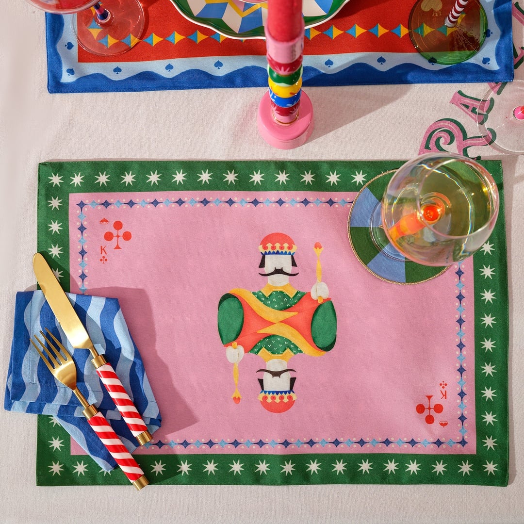 Nilüfer Dijital Baskılı Polyester Amerikan Servis 35x50 Cm Yeşil