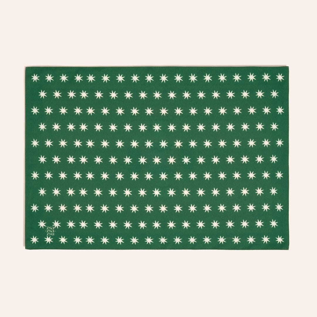 Nilüfer Dijital Baskılı Polyester Amerikan Servis 35x50 Cm Yeşil