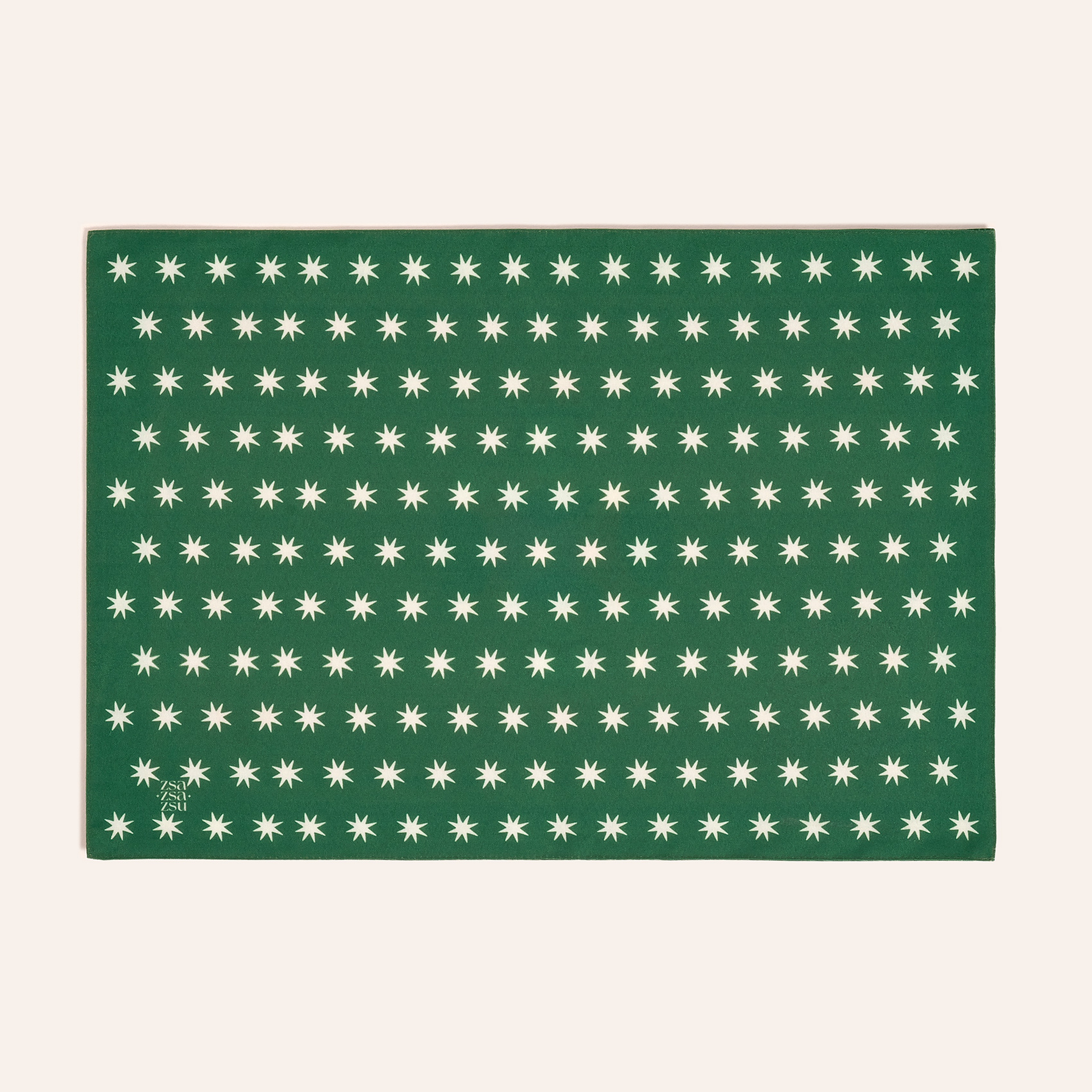 Nilüfer Dijital Baskılı Polyester Amerikan Servis 35x50 Cm Yeşil