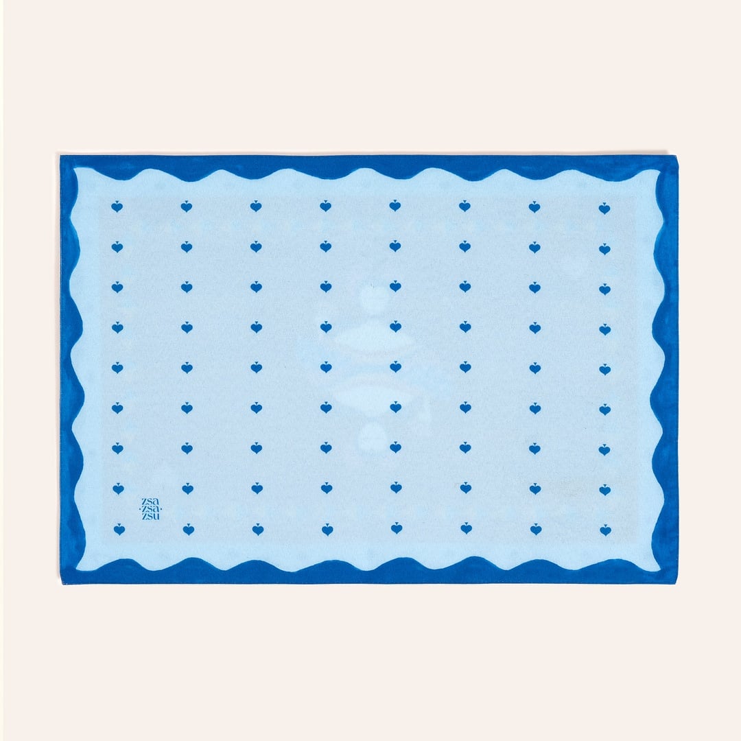 Nilüfer Dijital Baskılı Polyester Amerikan Servis 35x50 Cm Açık Mavi