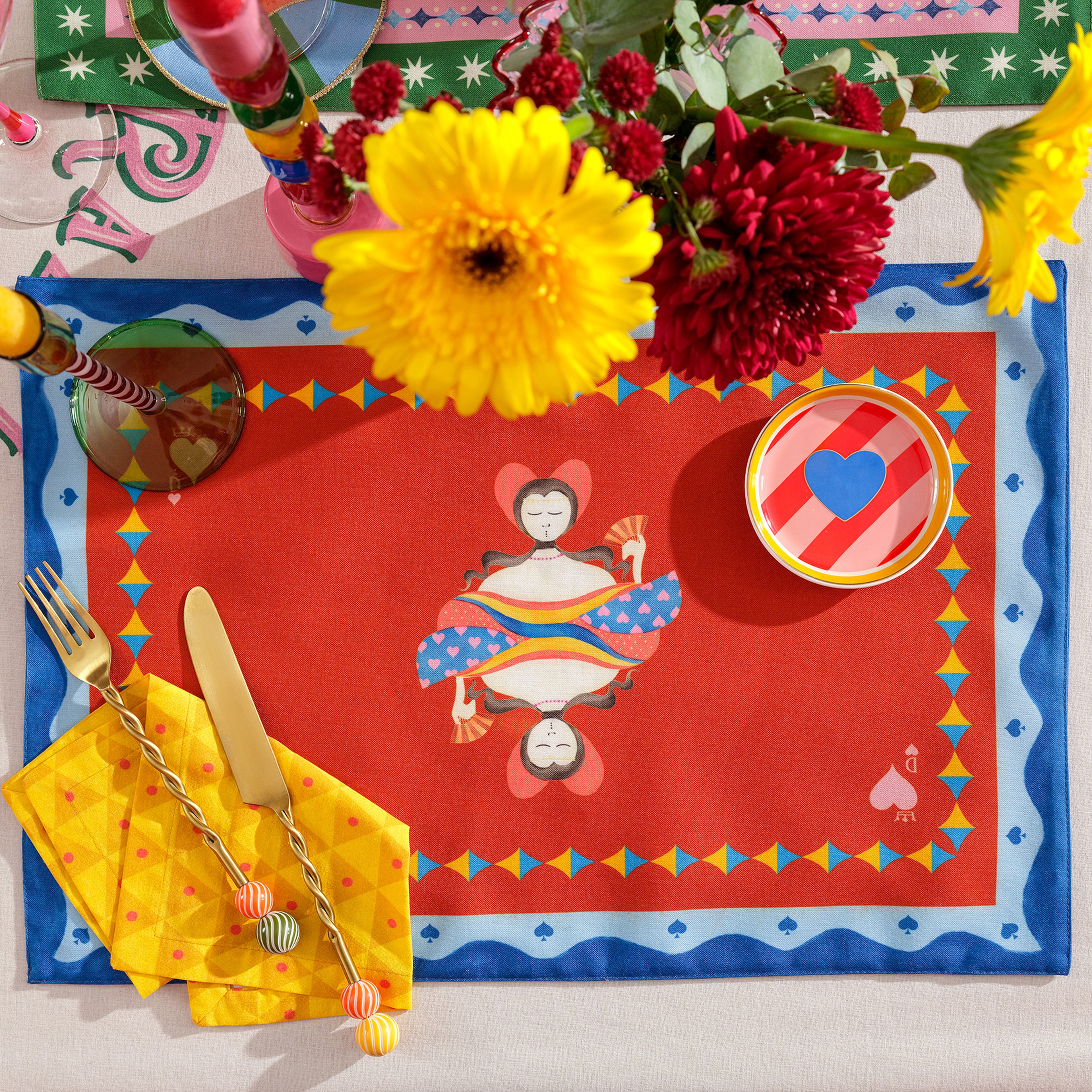 Nilüfer Dijital Baskılı Polyester Amerikan Servis 35x50 Cm Açık Mavi