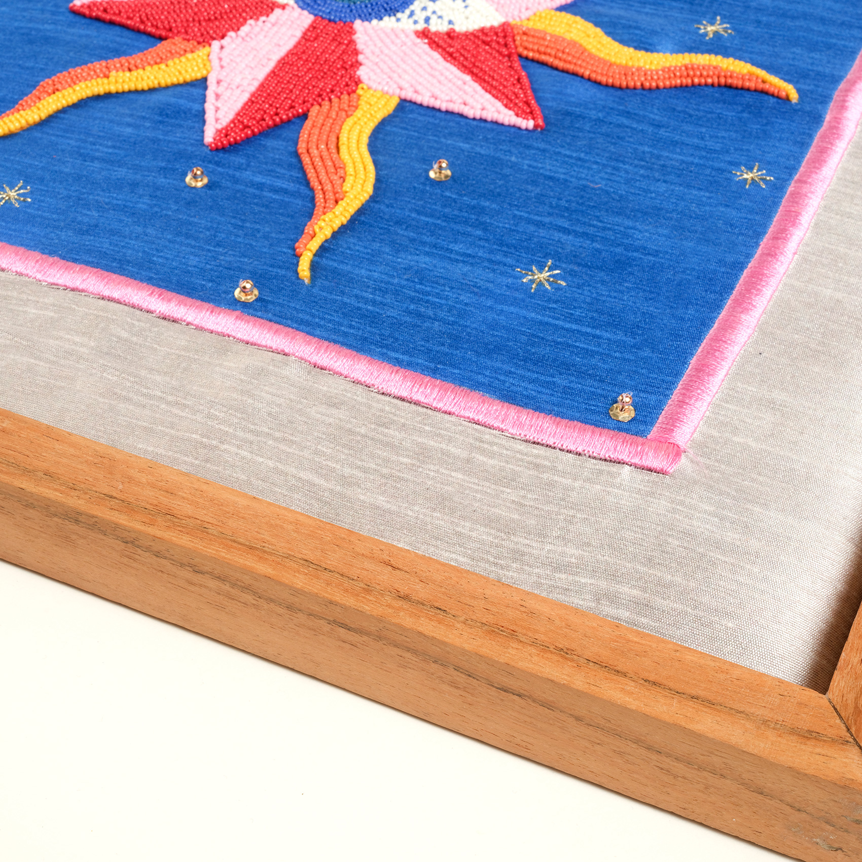 Dadrı El İşi Boncuklu Ağaç Tablo 40x40 Cm Mavi