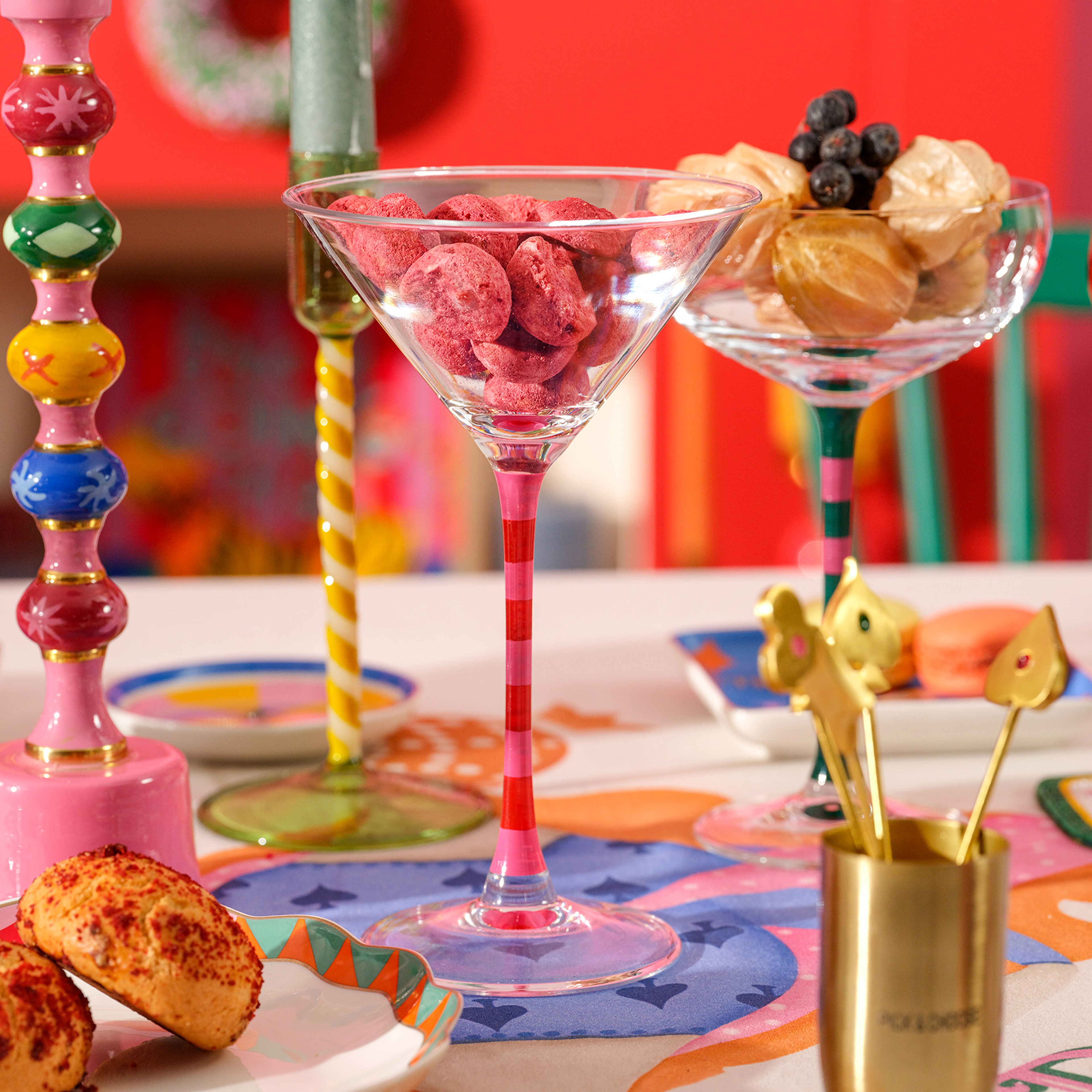 Loess Cam Kadeh 230 Ml Fuşya - Pembe