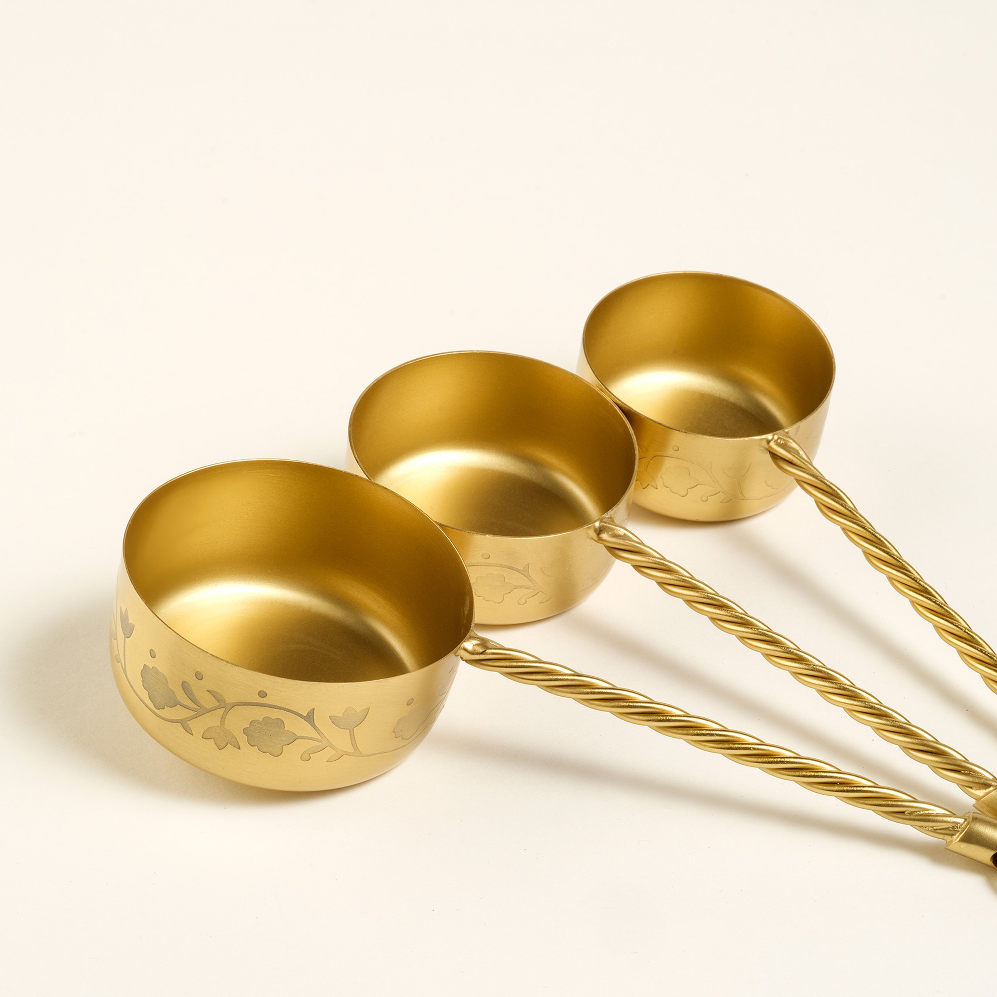 Tanda Çelik Ölçü Kaşık Seti 20x7x4 Cm Altın