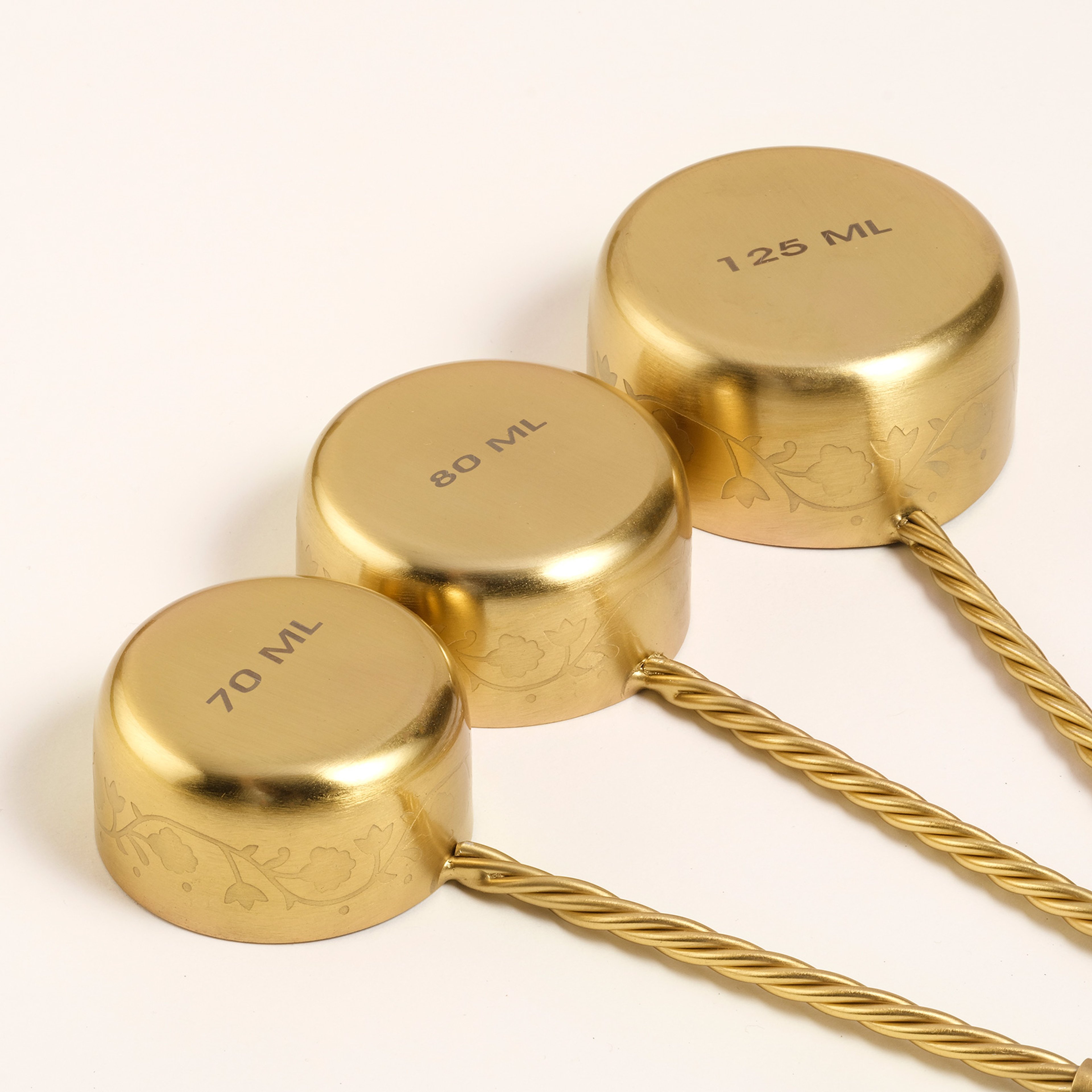 Tanda Çelik Ölçü Kaşık Seti 20x7x4 Cm Altın