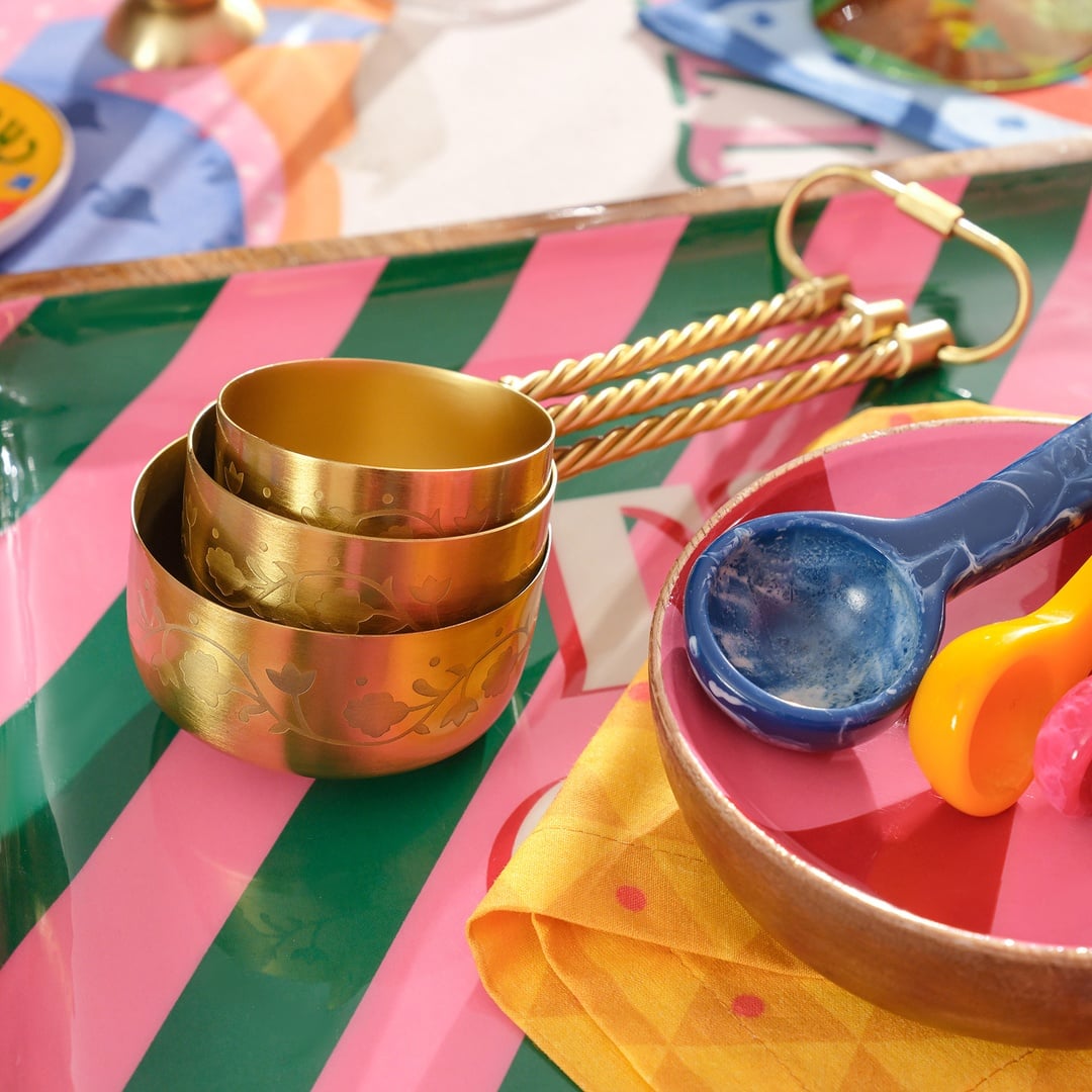 Tanda Çelik Ölçü Kaşık Seti 20x7x4 Cm Altın