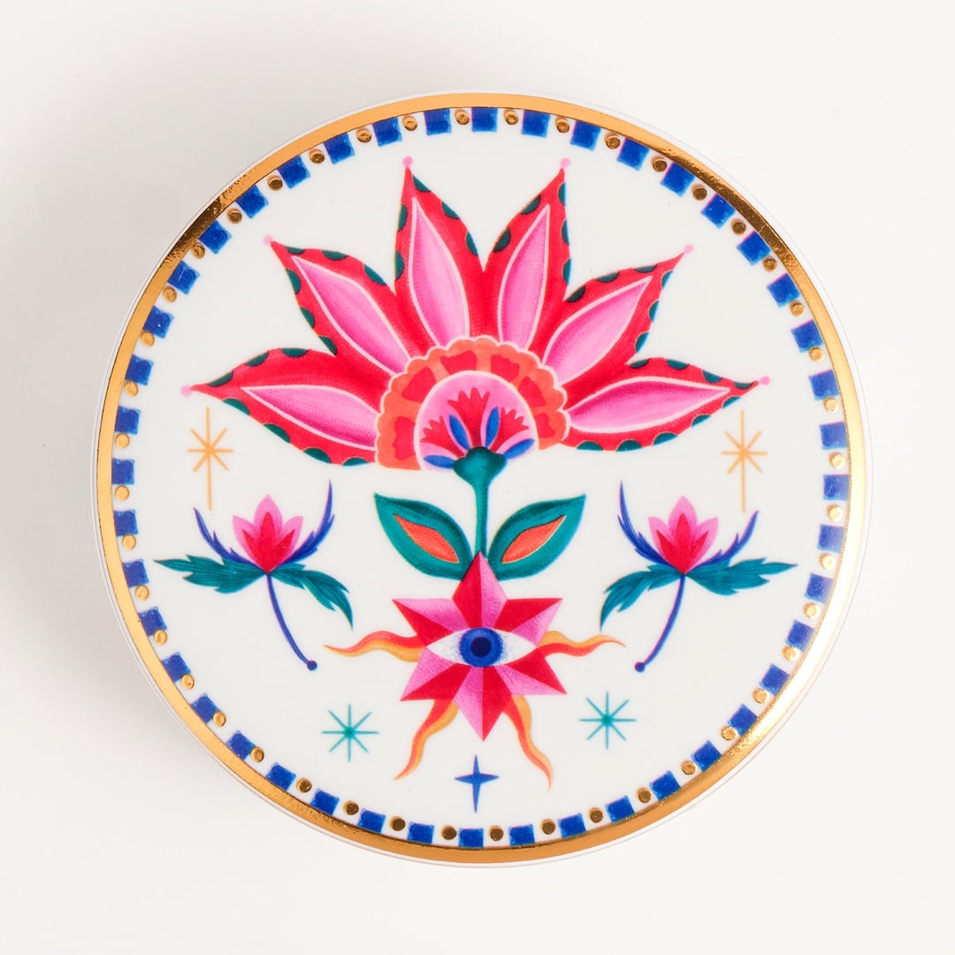 Shekou Porselen Dekoratif Obje 12x12x4 Cm Renkli