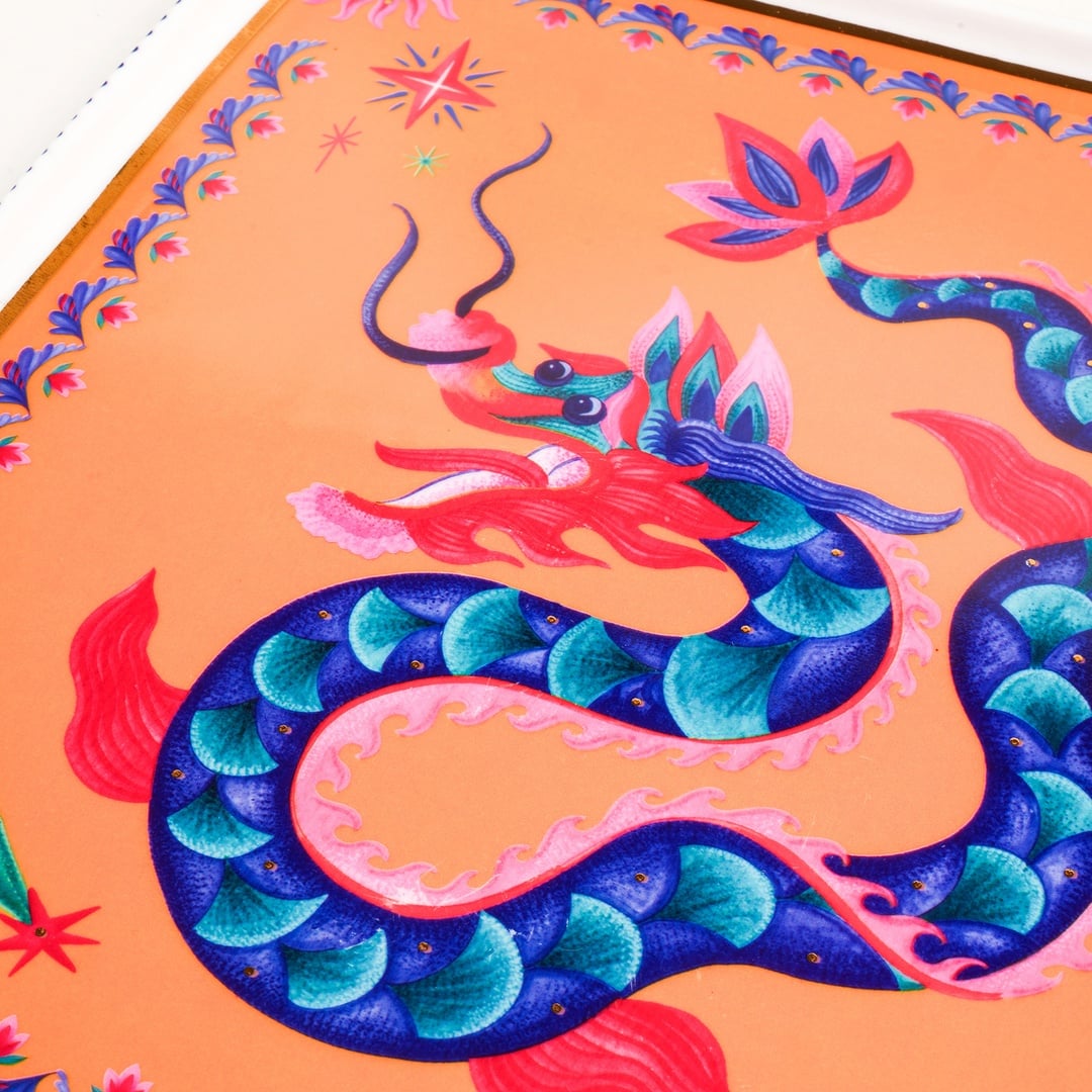 Shekou Porselen Dekoratif Tepsi 28x28x3 Cm Renkli