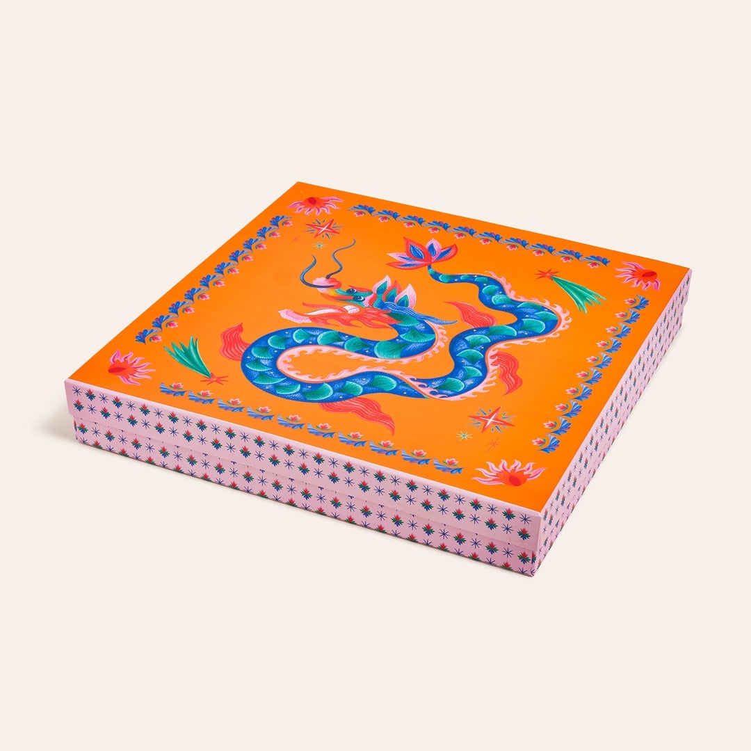 Shekou Porselen Dekoratif Tepsi 28x28x3 Cm Renkli