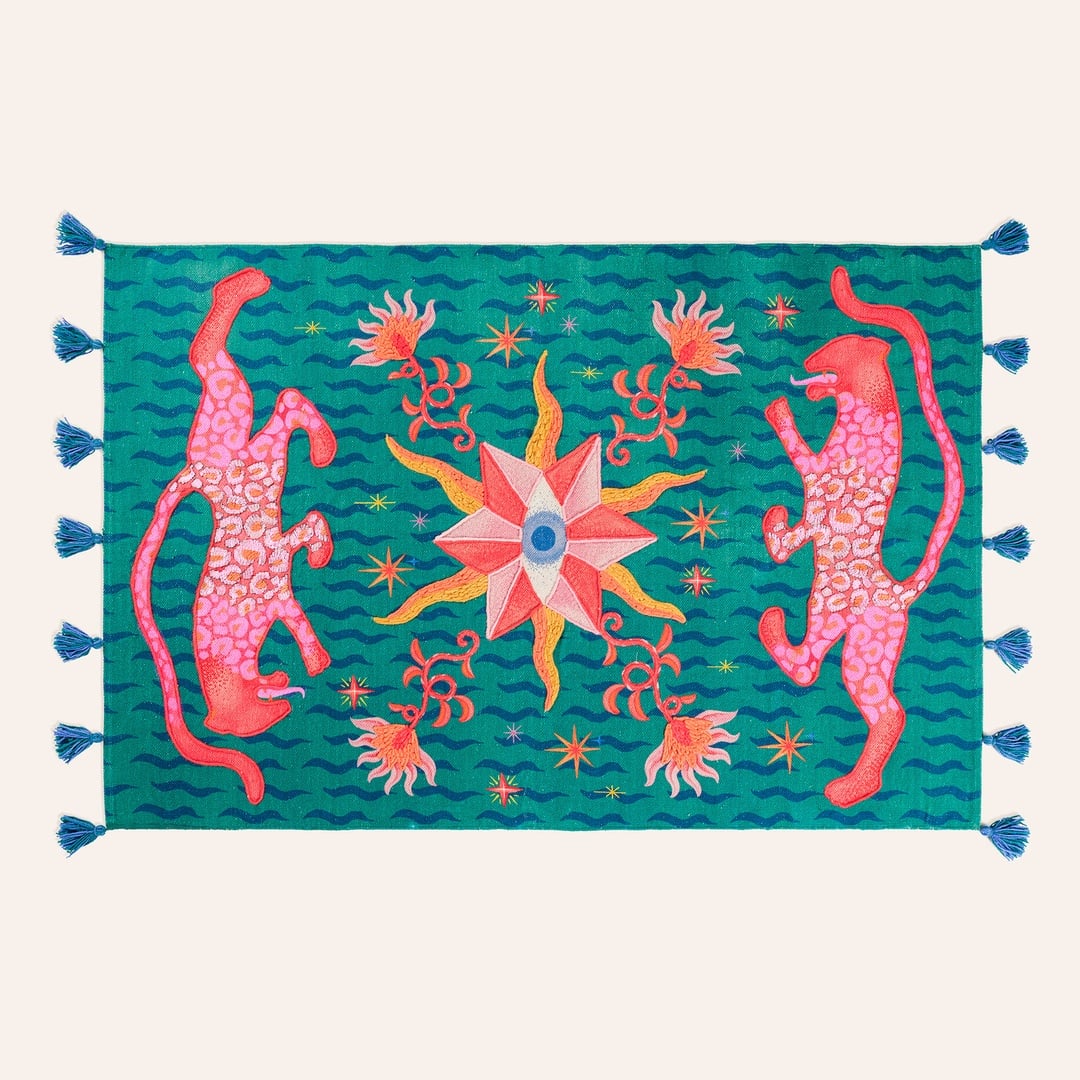 Rajna Pamuk Kilim 120x180 Cm Koyu Yeşil