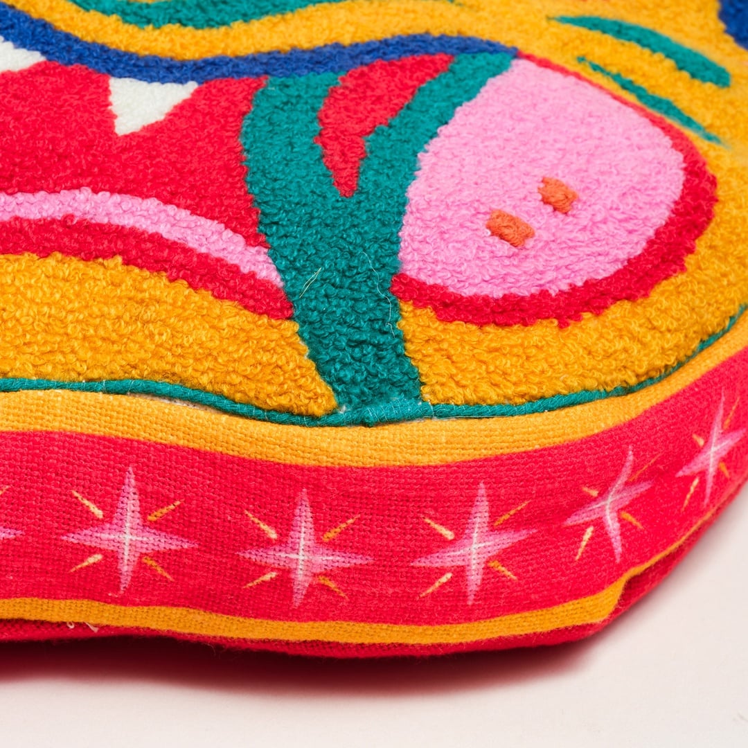 Ghunı Tufted Pamuk Dolgulu Kırlent 35x40 Cm Sarı