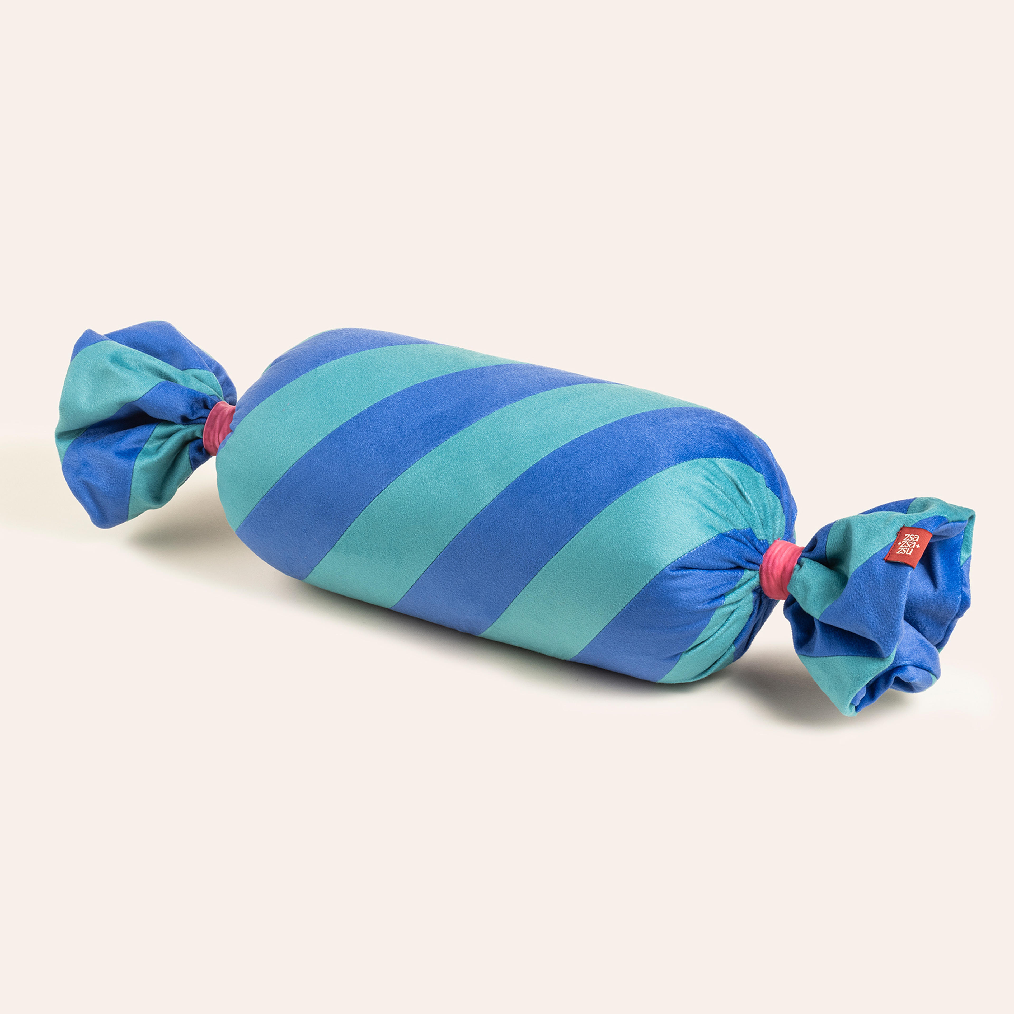 Hansı Verevli Fırfırlı Dolgulu Kırlent 17x60 Cm Mavi - Yeşil